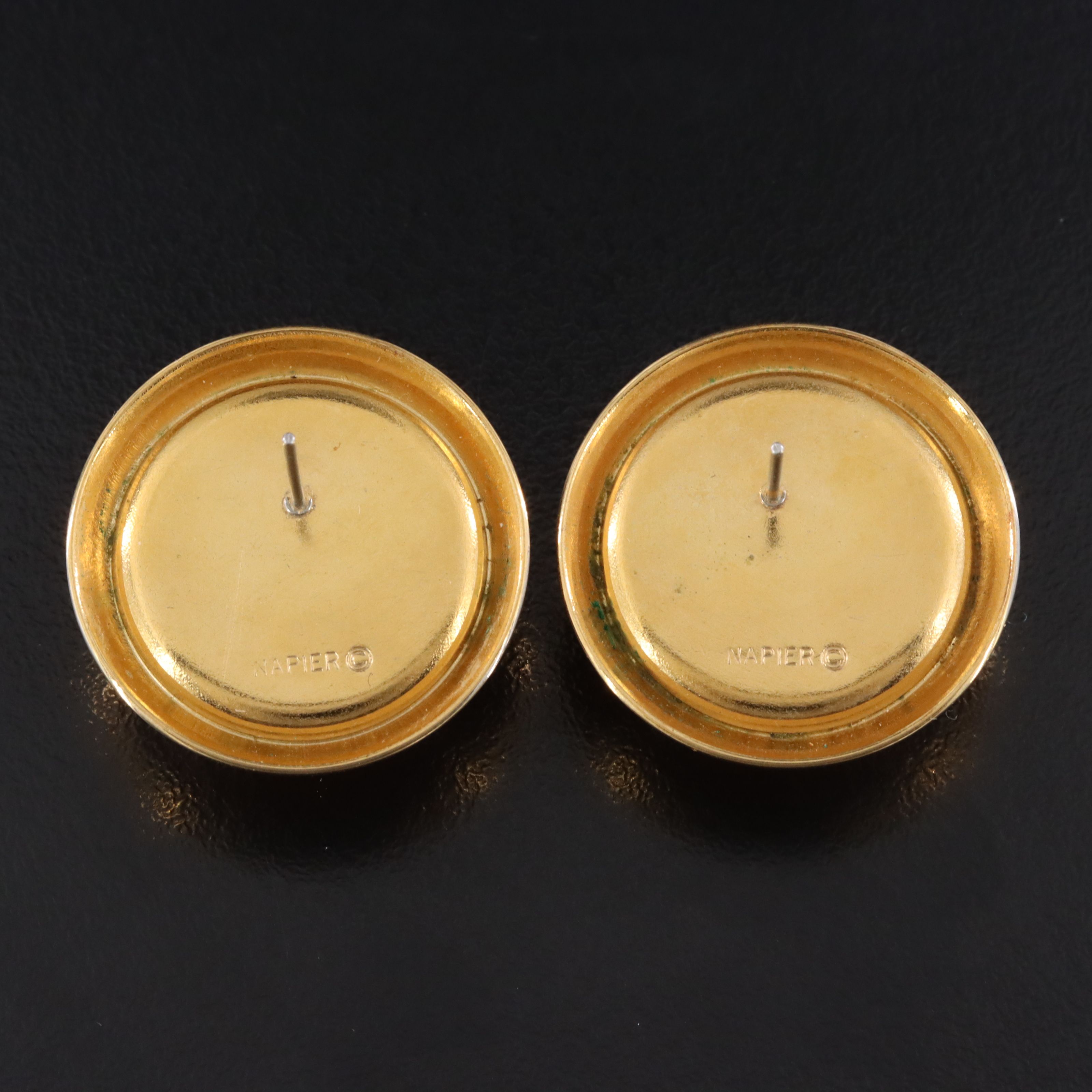 Vintage Napier Button Earrings