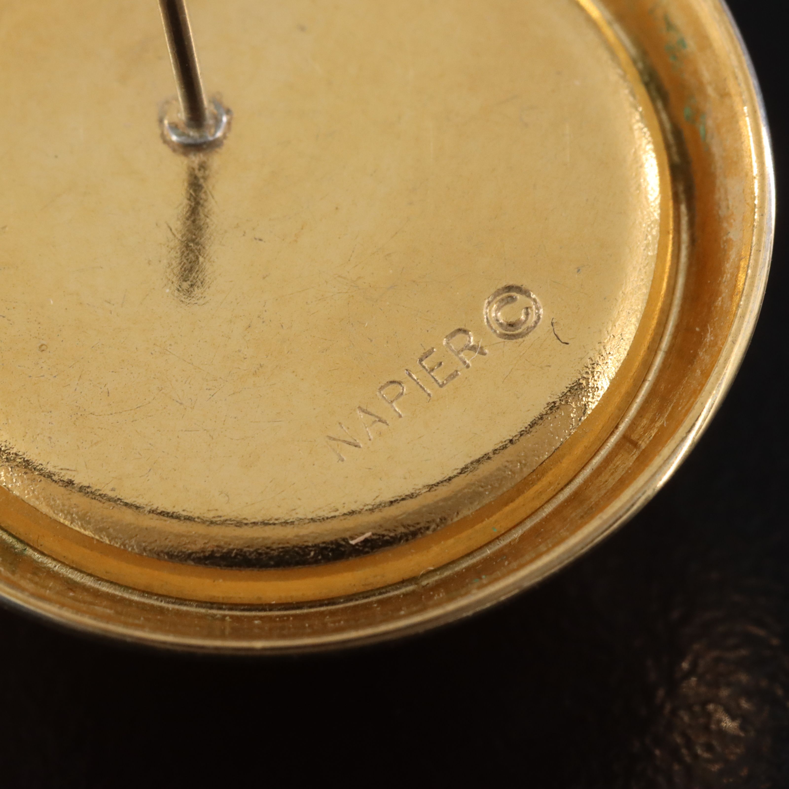 Vintage Napier Button Earrings