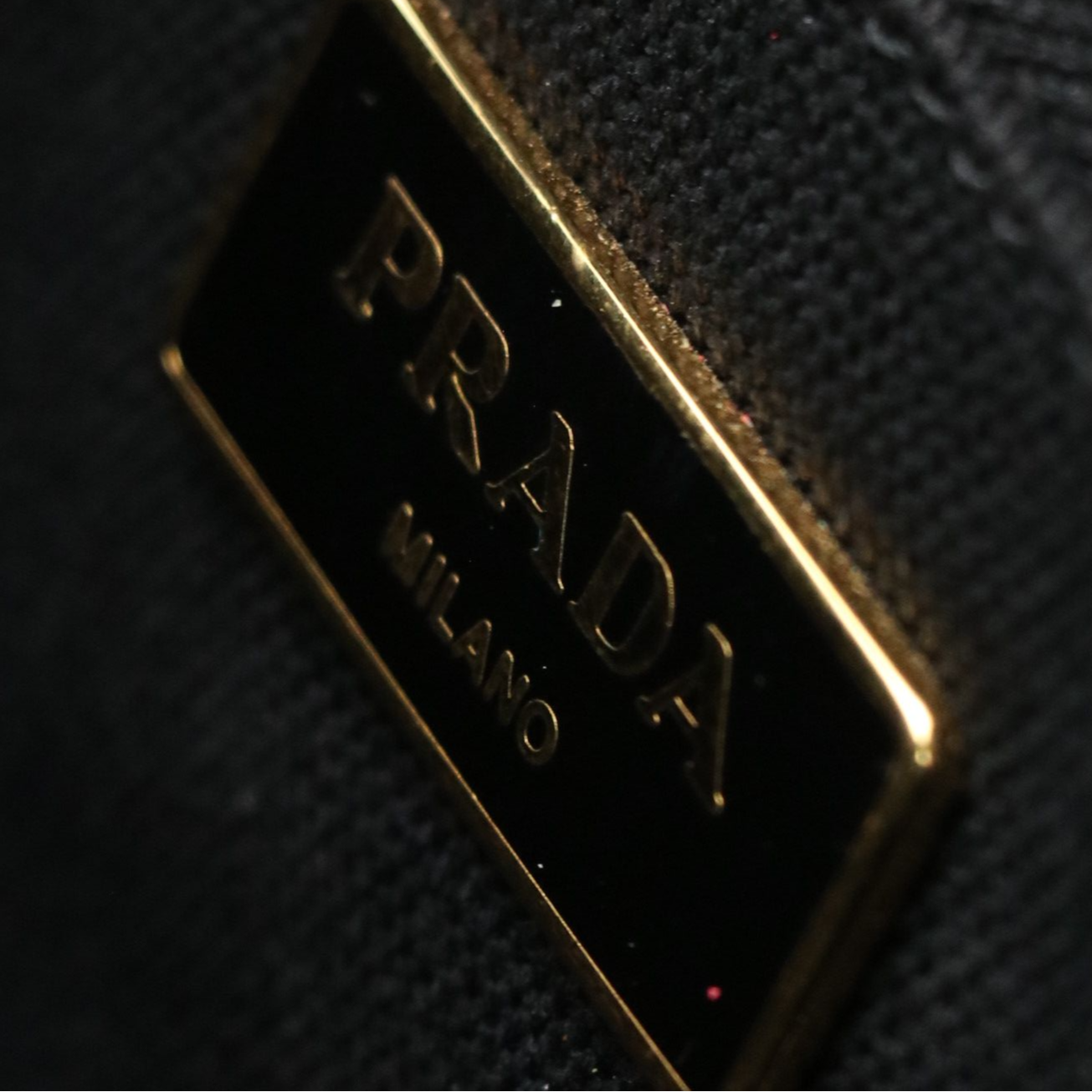 Prada Canapa Shoulder Tote Bag in Black Canvas