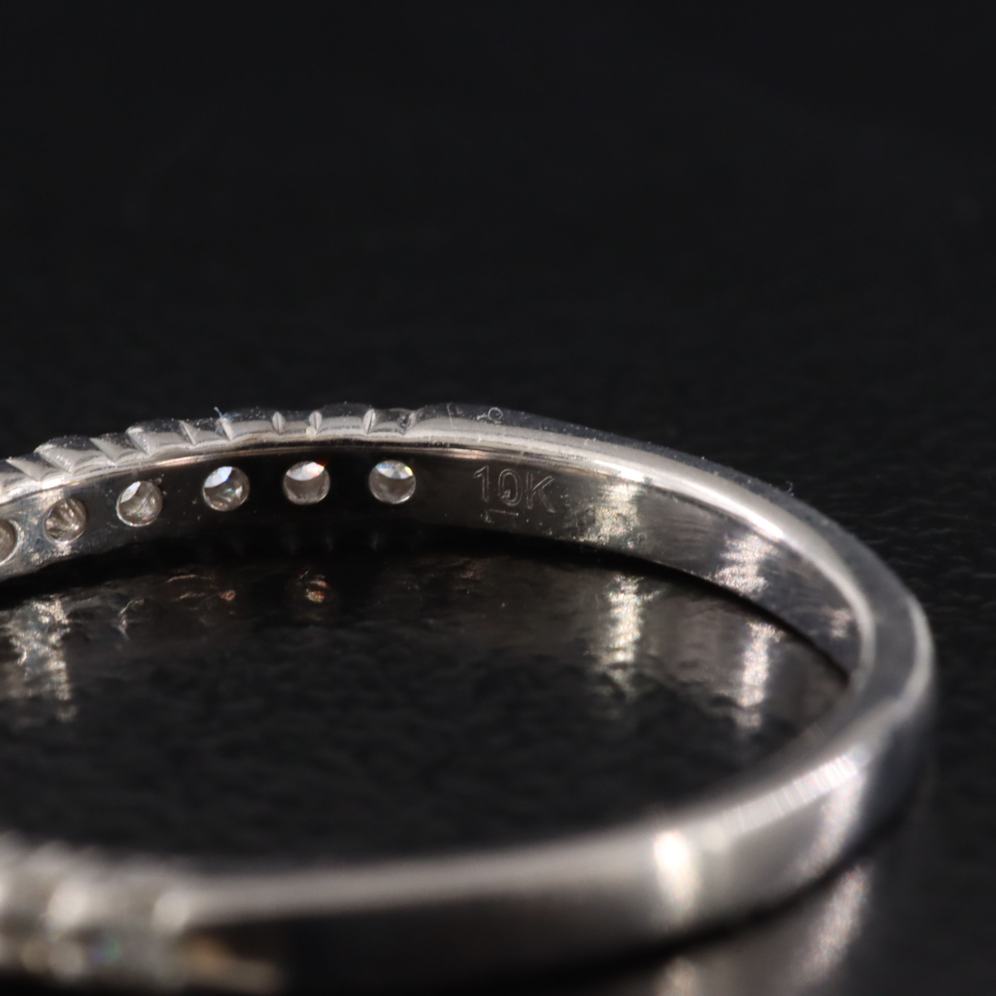 10K 0.20 CTW Diamond Stackable Ring