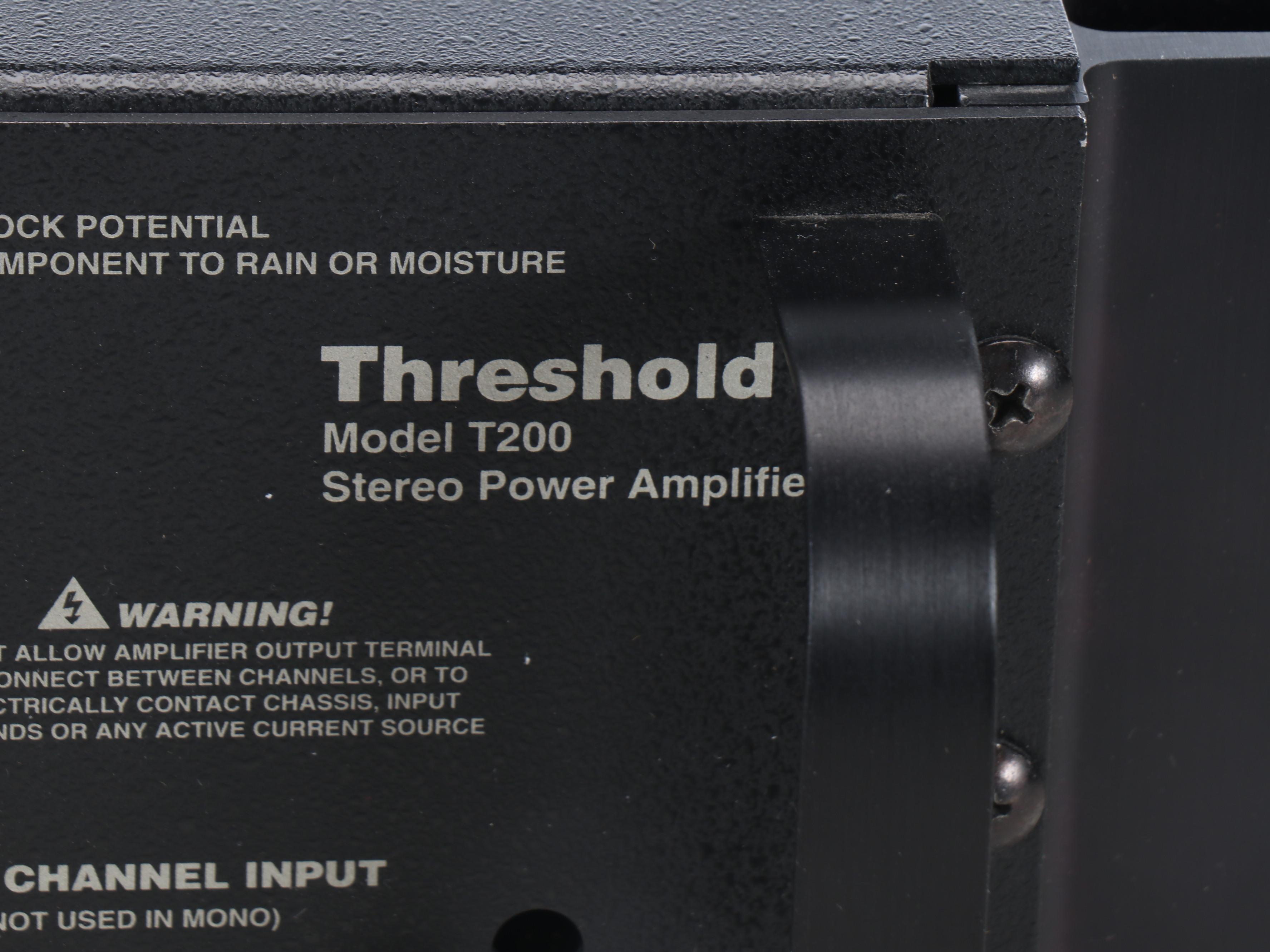 Threshold Class A Model T200 Stereo Power Amplifier