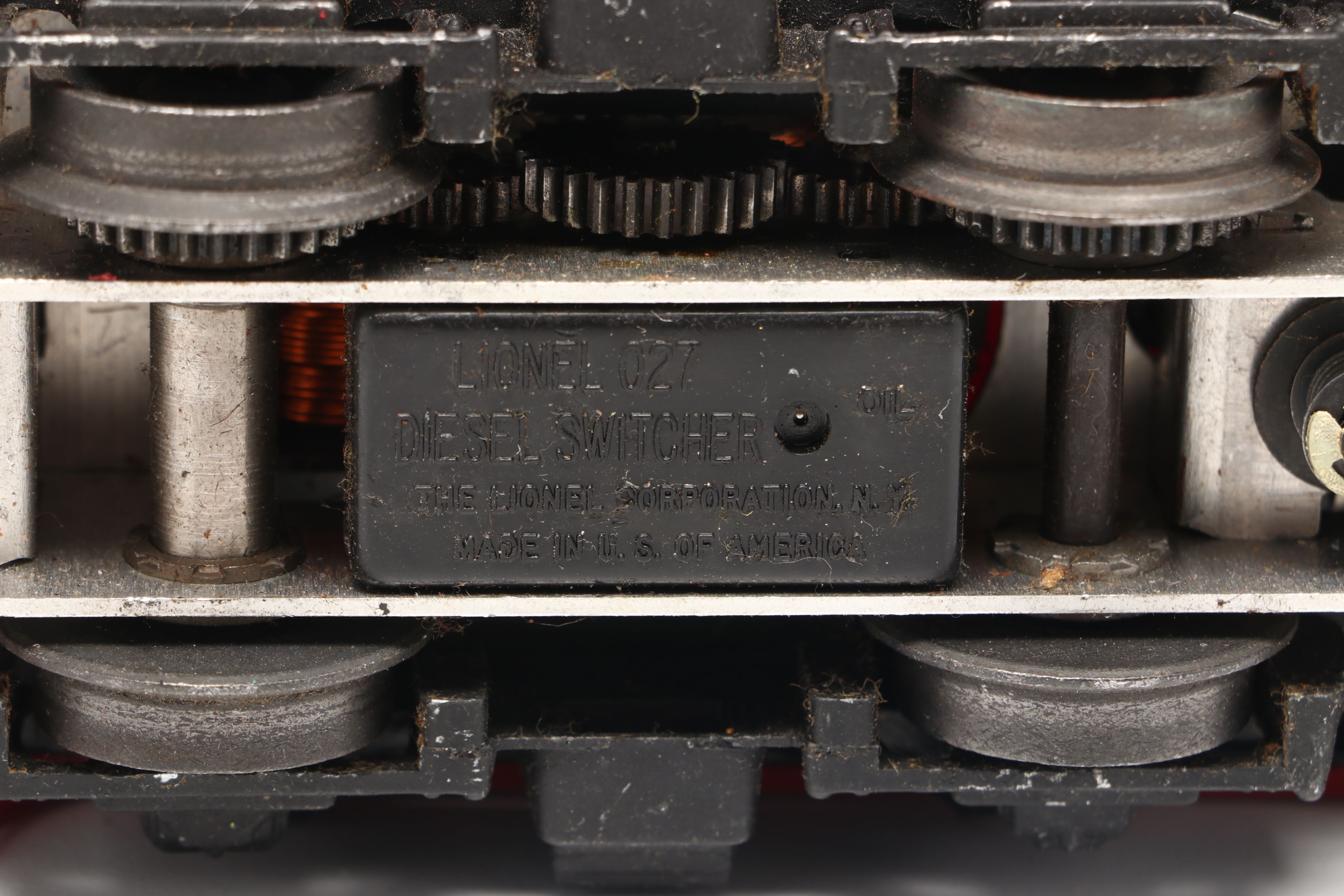 Lionel 027 Diesel Switcher Train Car with Polychrome Cast Iron Tractor