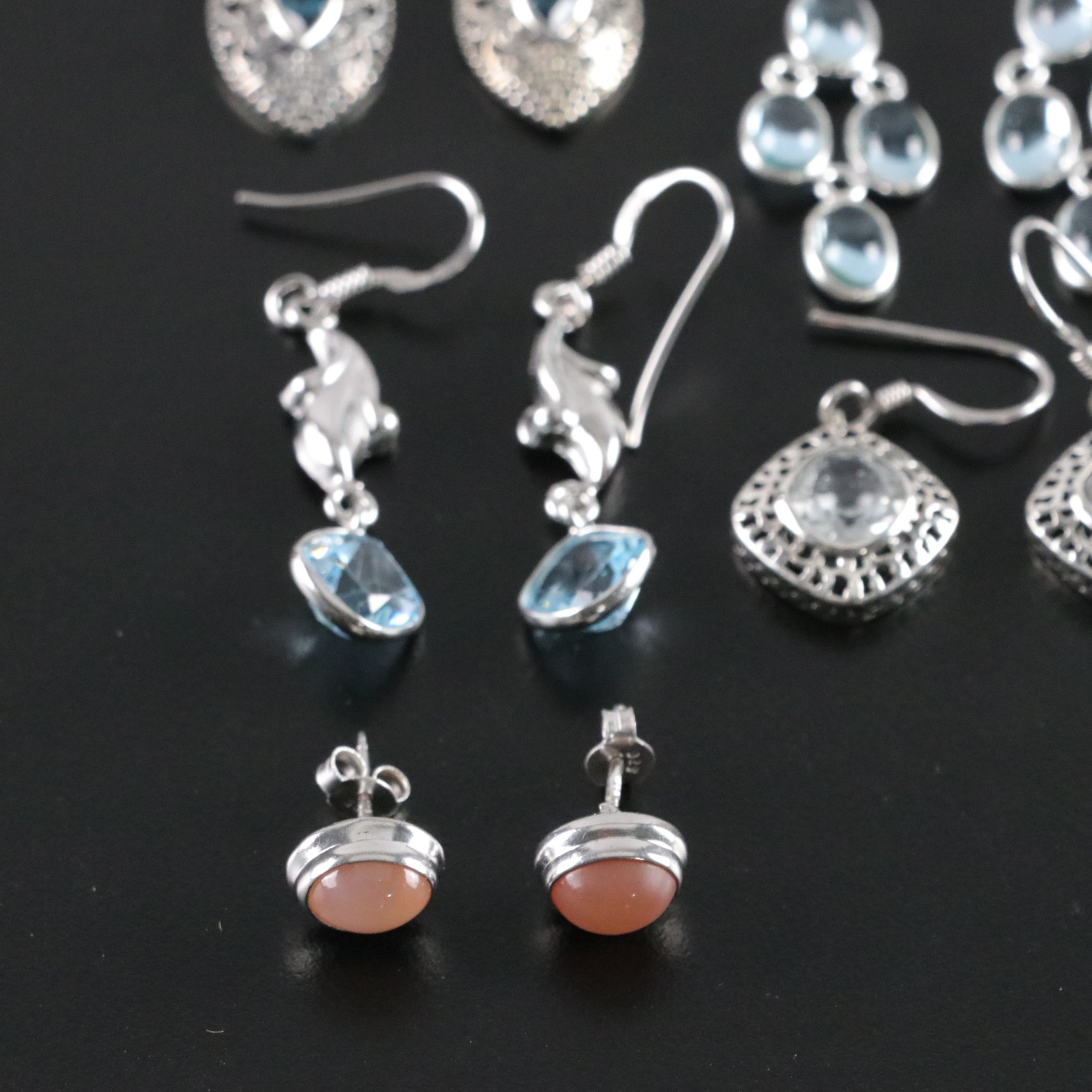 14 Assorted Sterling Silver Rings and Earrings