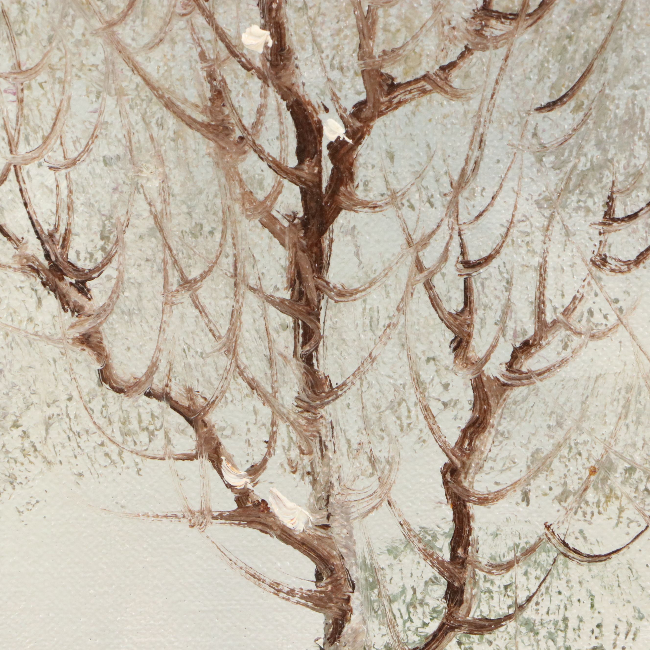 C. Gibbon Mountainous Winter Landscape Oil Painting, Circa 1980