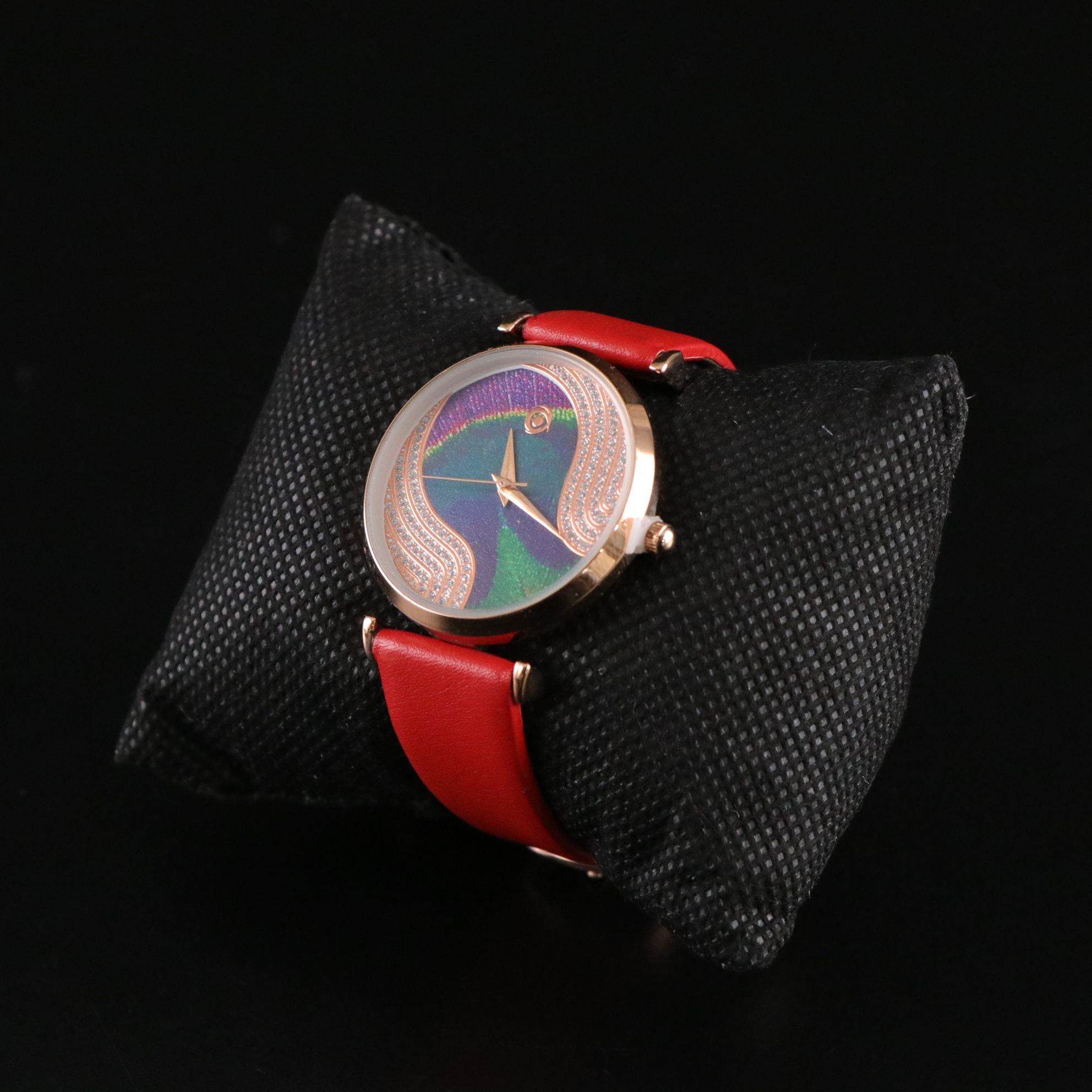 Magnicor Feather Motif Watch with Swarovski Crystal Accents