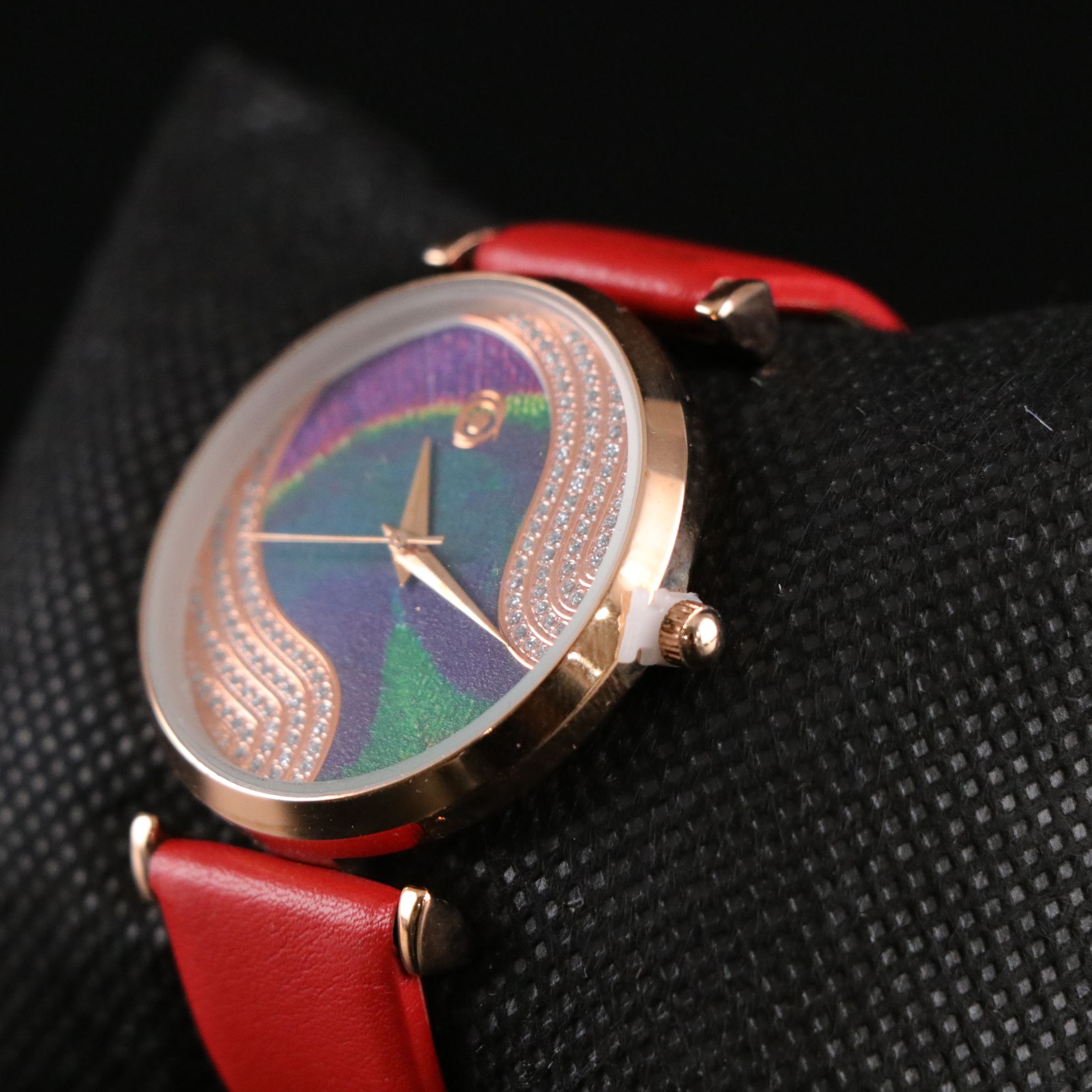 Magnicor Feather Motif Watch with Swarovski Crystal Accents