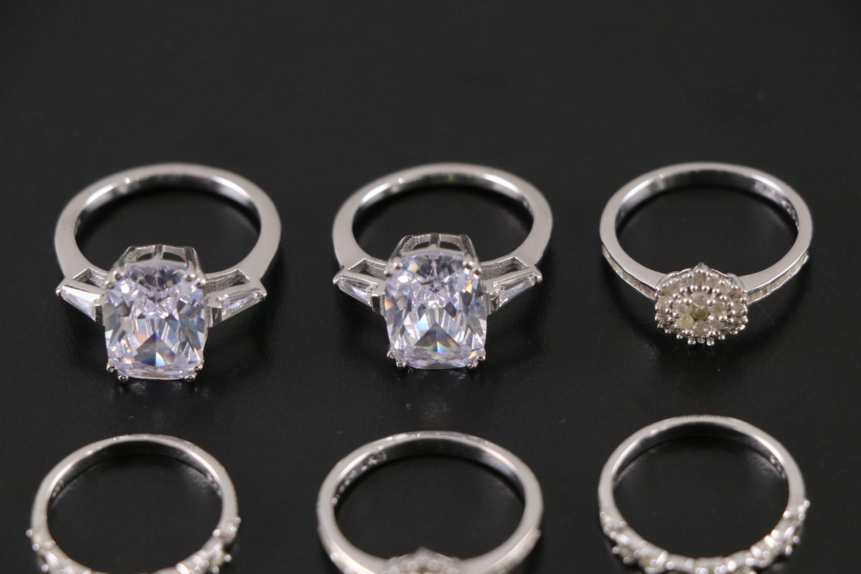 14 Assorted Sterling Silver Rings and Earrings