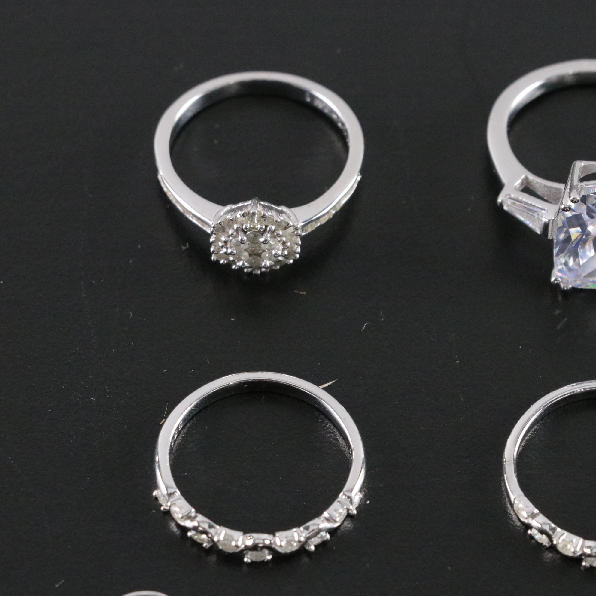 14 Assorted Sterling Silver Rings and Earrings