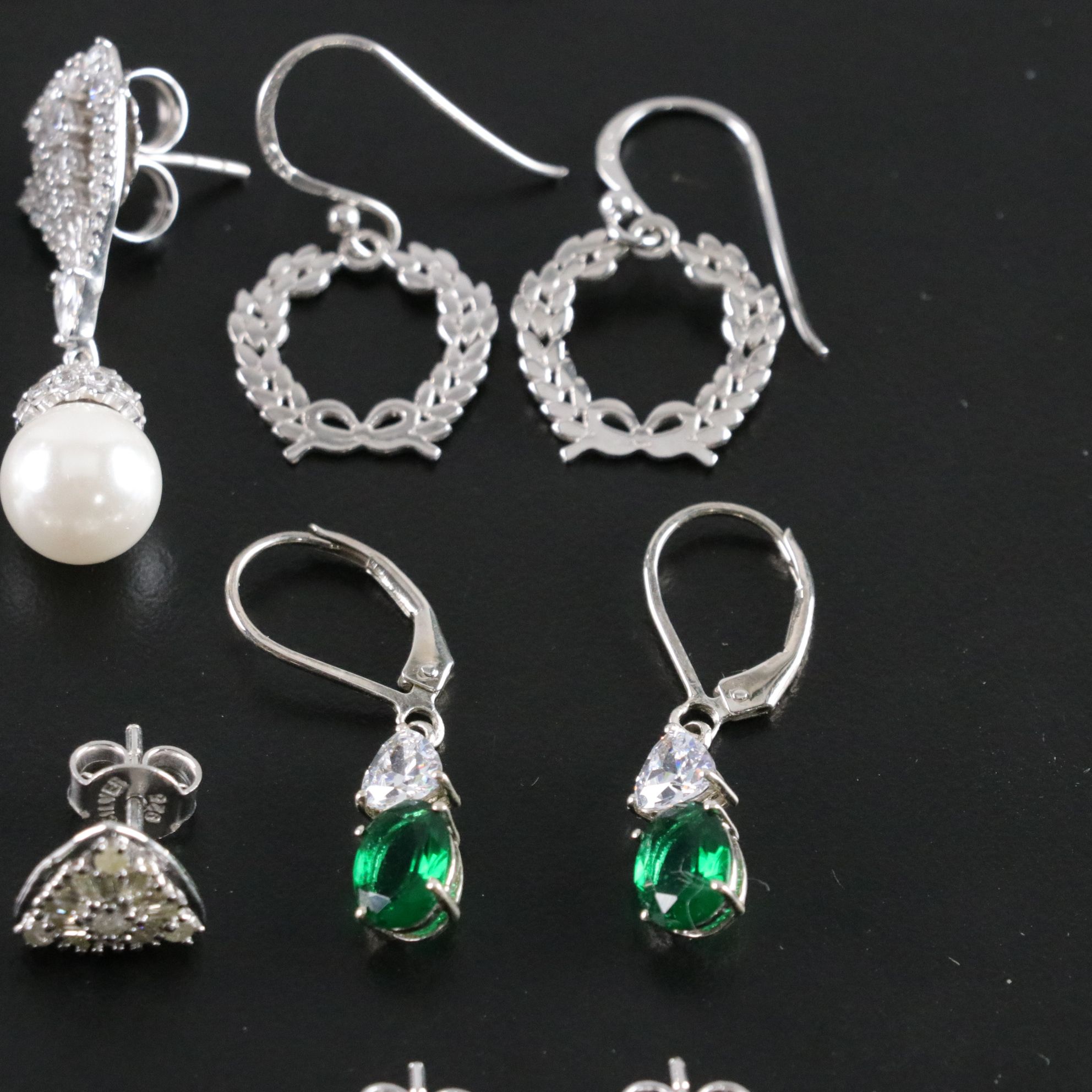 14 Assorted Sterling Silver Rings and Earrings