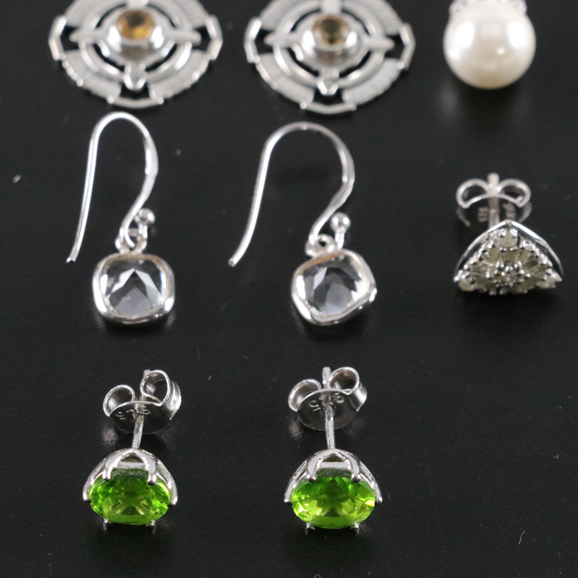 14 Assorted Sterling Silver Rings and Earrings