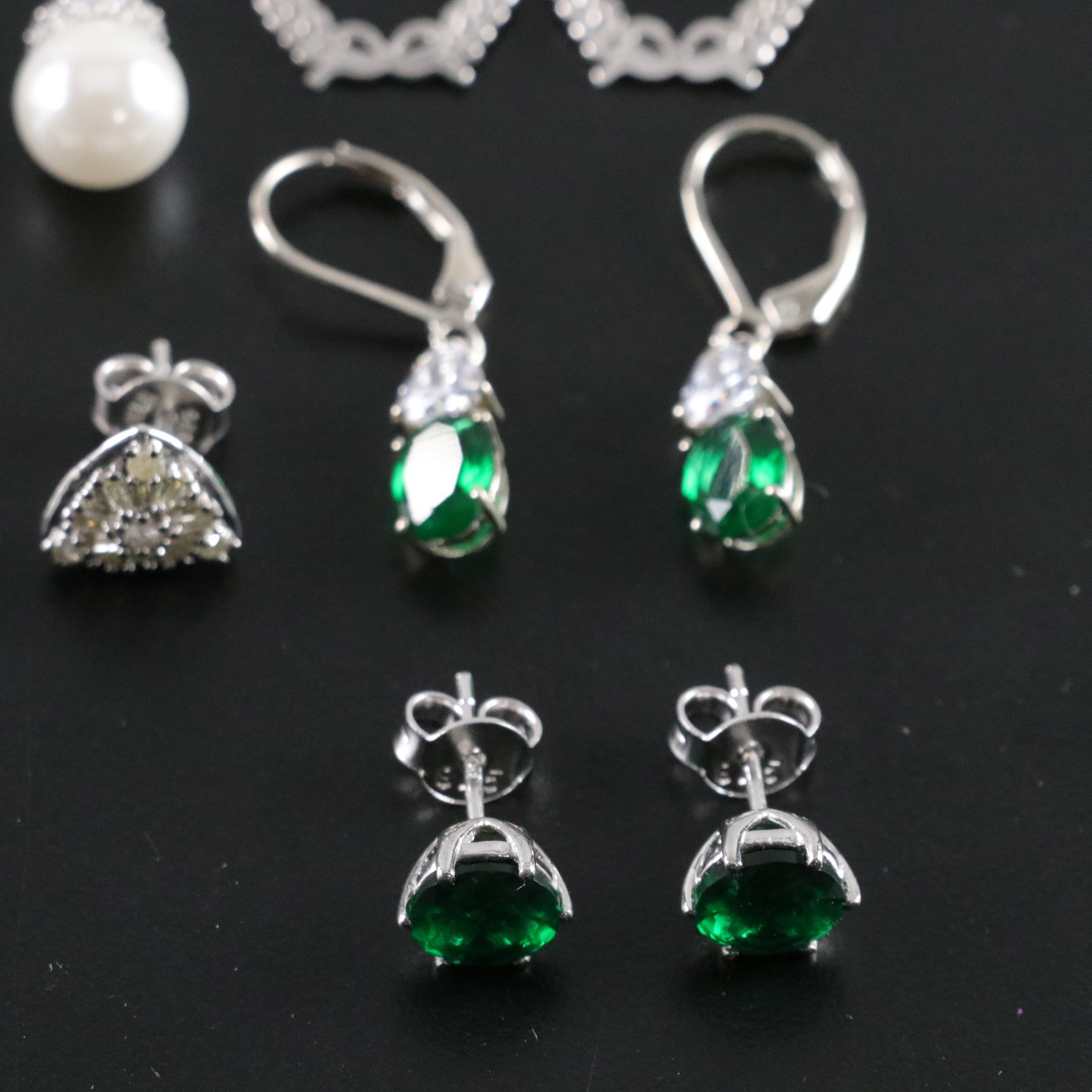 14 Assorted Sterling Silver Rings and Earrings