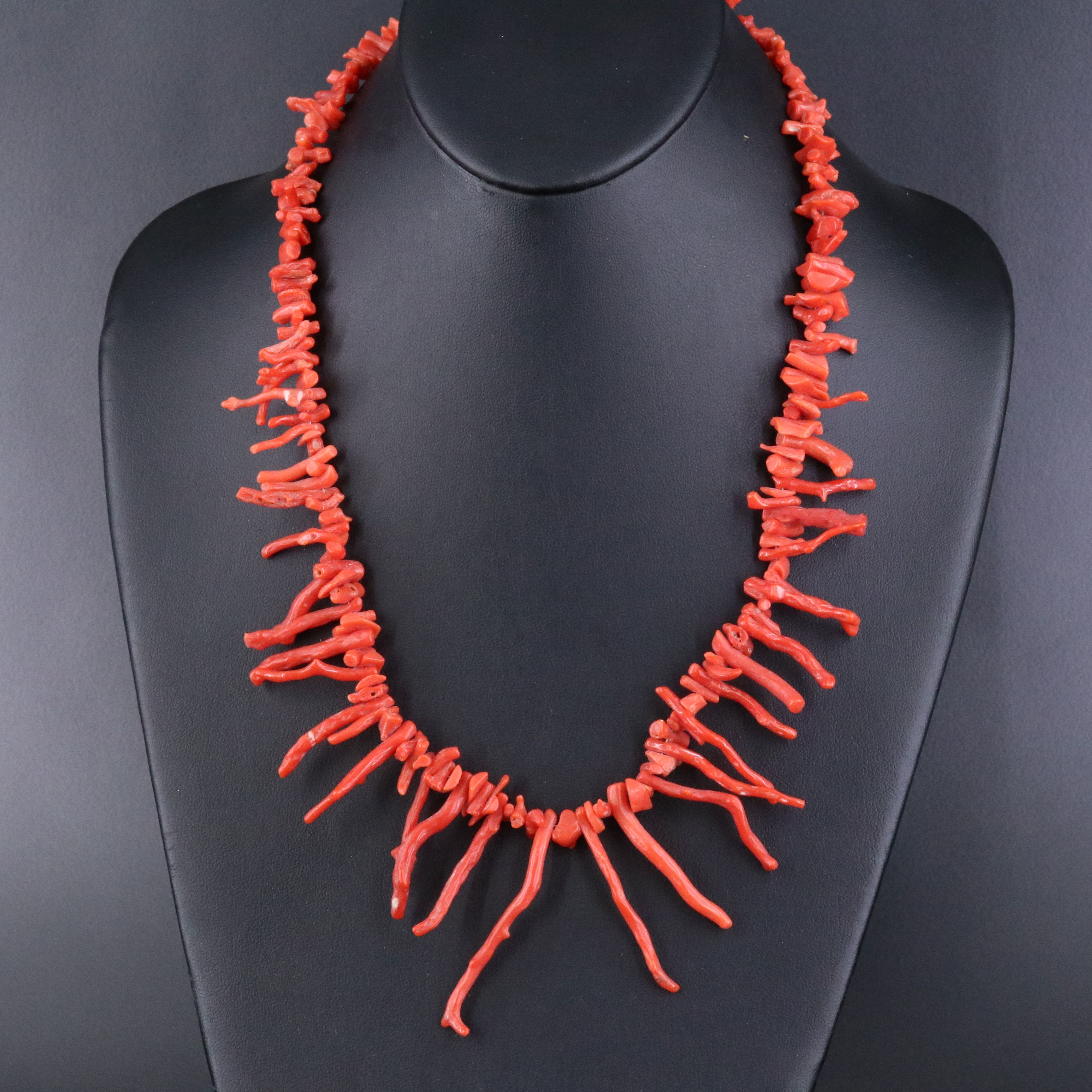 Vintage Branch Coral Necklace