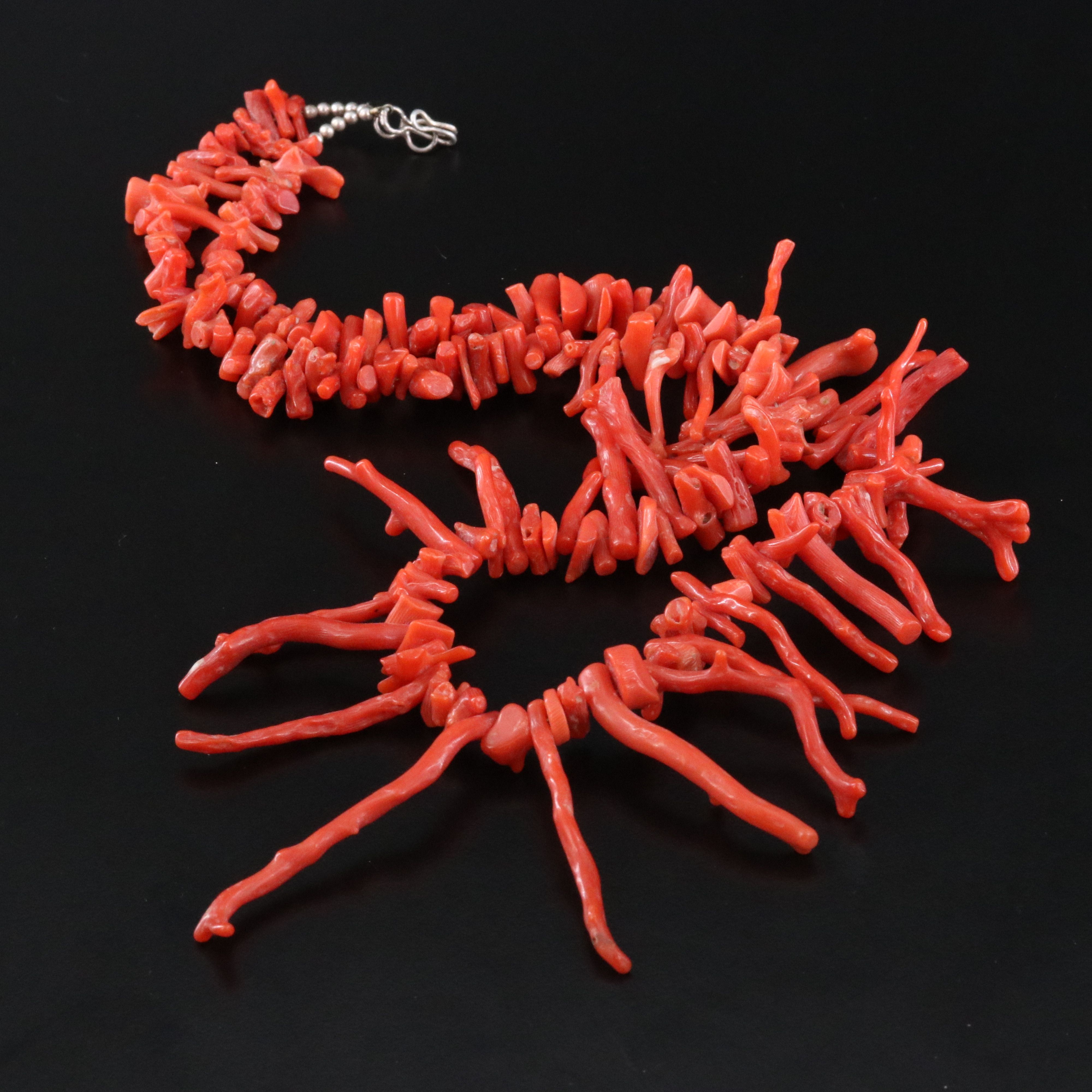 Vintage Branch Coral Necklace