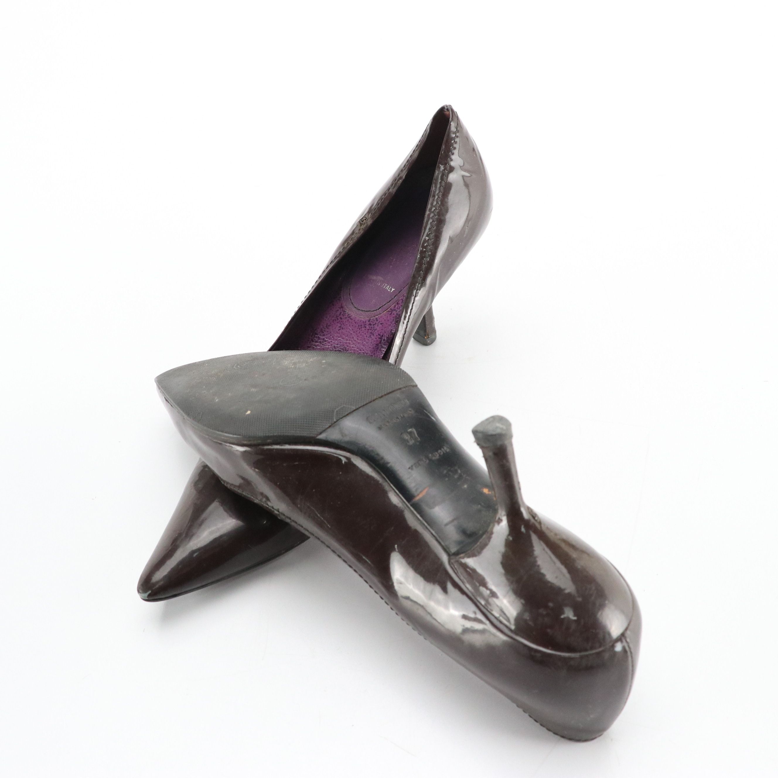 Prada Leather Pumps and Miu Miu Patent Leather Pumps