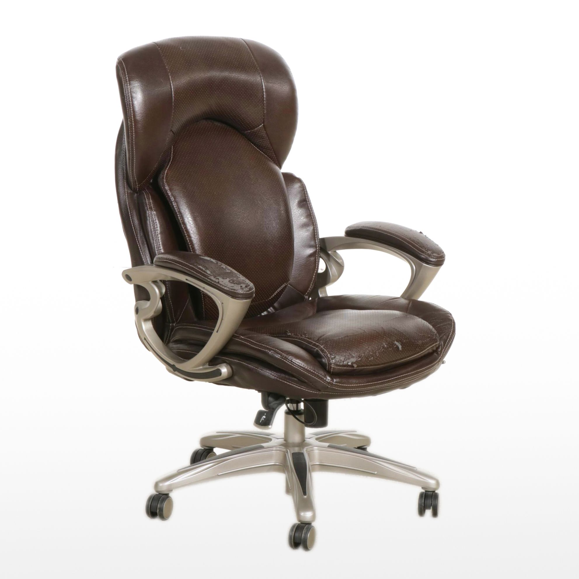 Rolling Swivel Office Chair with Faux Leather Upholstery, 2013