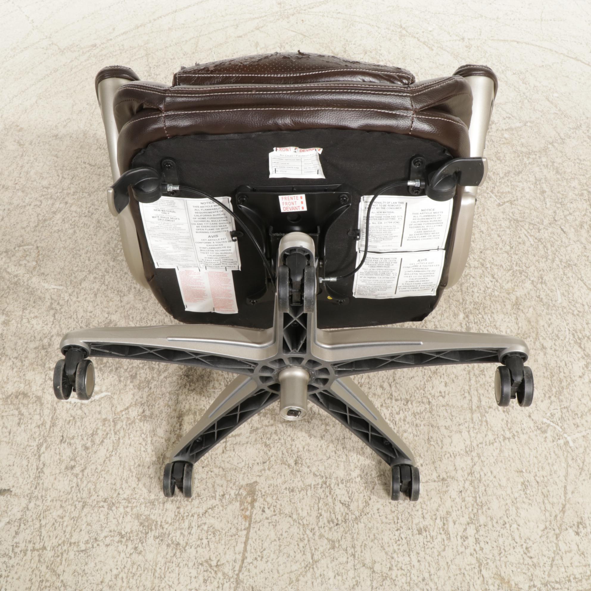 Rolling Swivel Office Chair with Faux Leather Upholstery, 2013