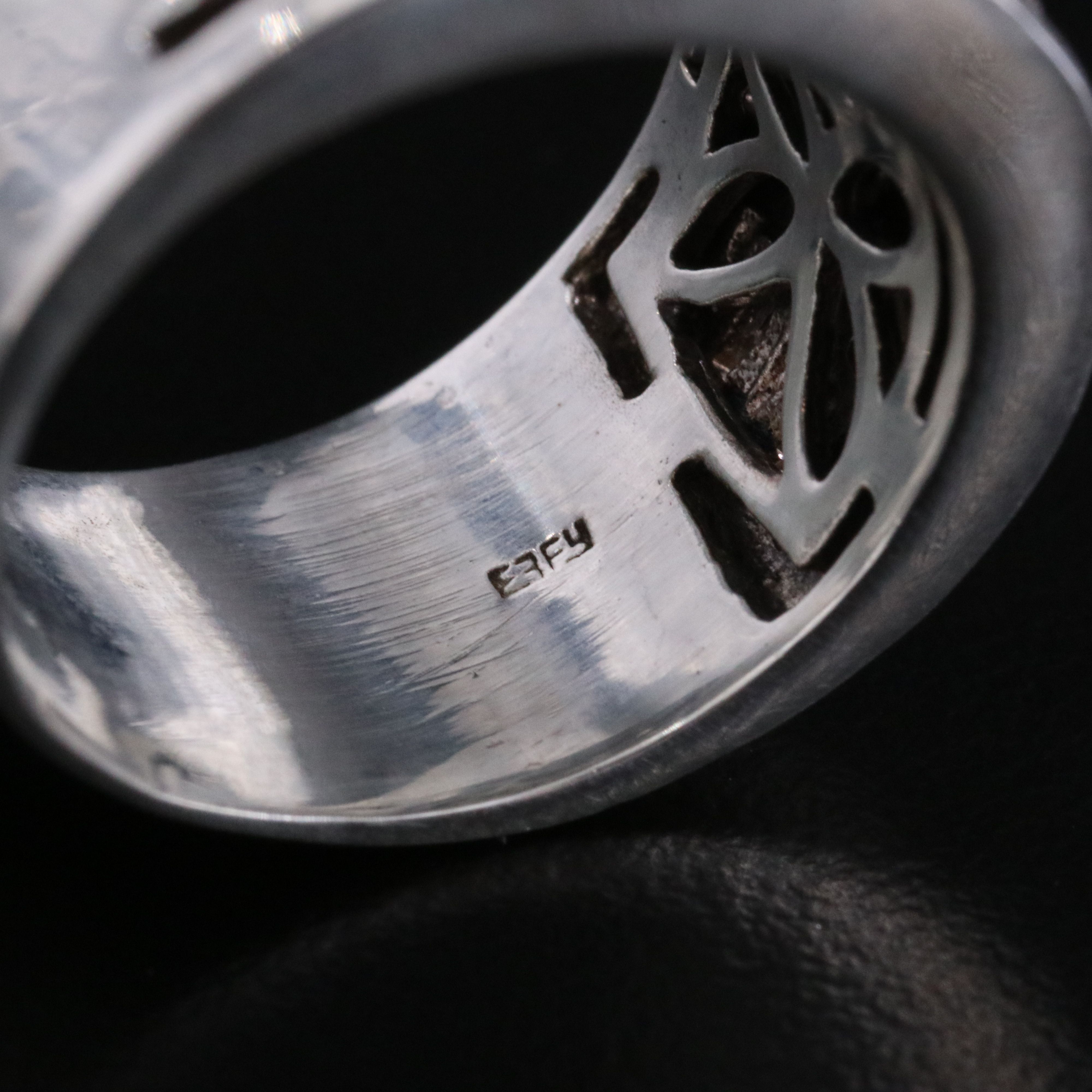 EFFY Sterling Diamond Basket Weave Ring