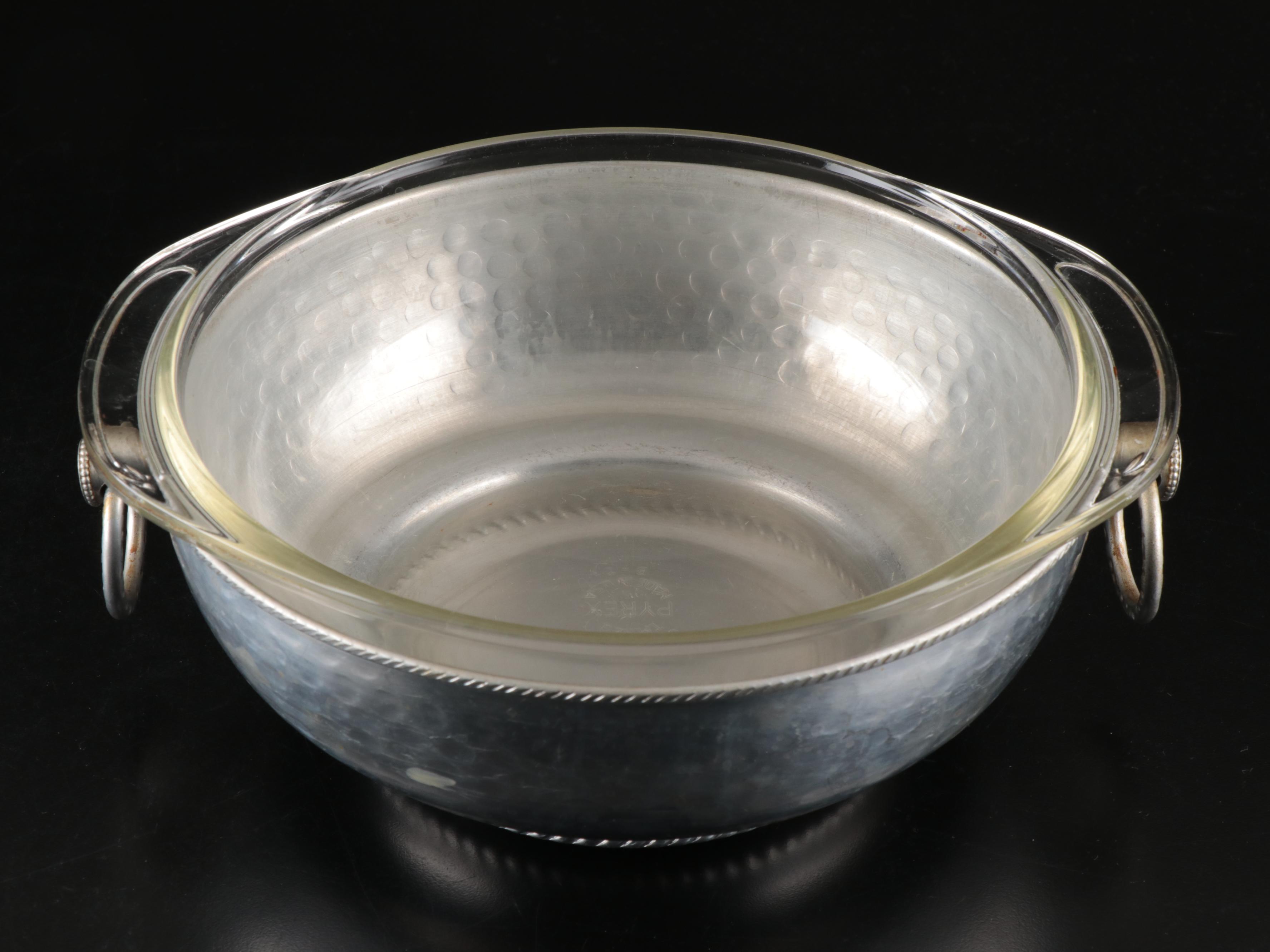 Nasco Italy Hammered Aluminum Bowl, Lidded Music Box and More Vintage Dishes