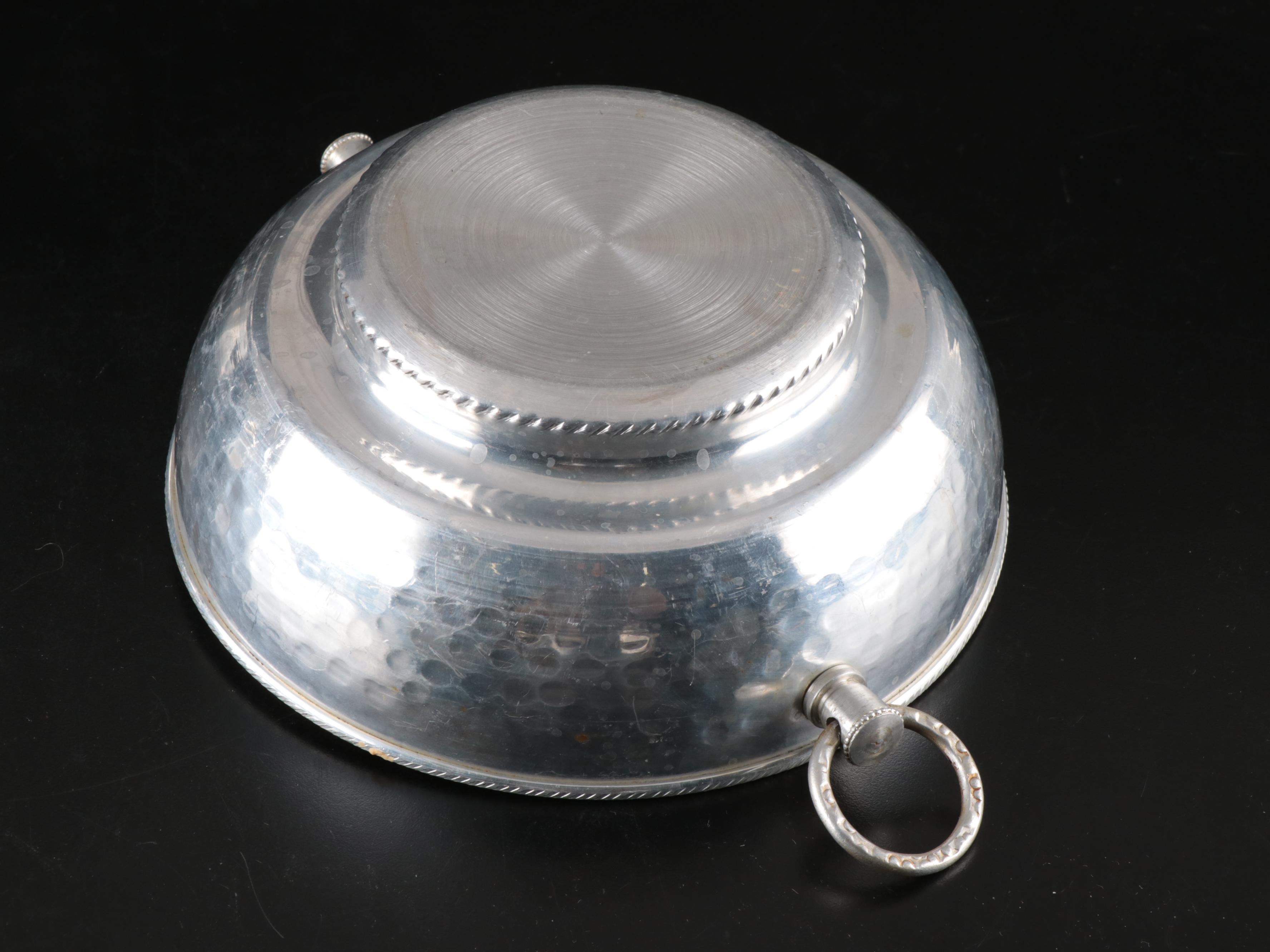 Nasco Italy Hammered Aluminum Bowl, Lidded Music Box and More Vintage Dishes