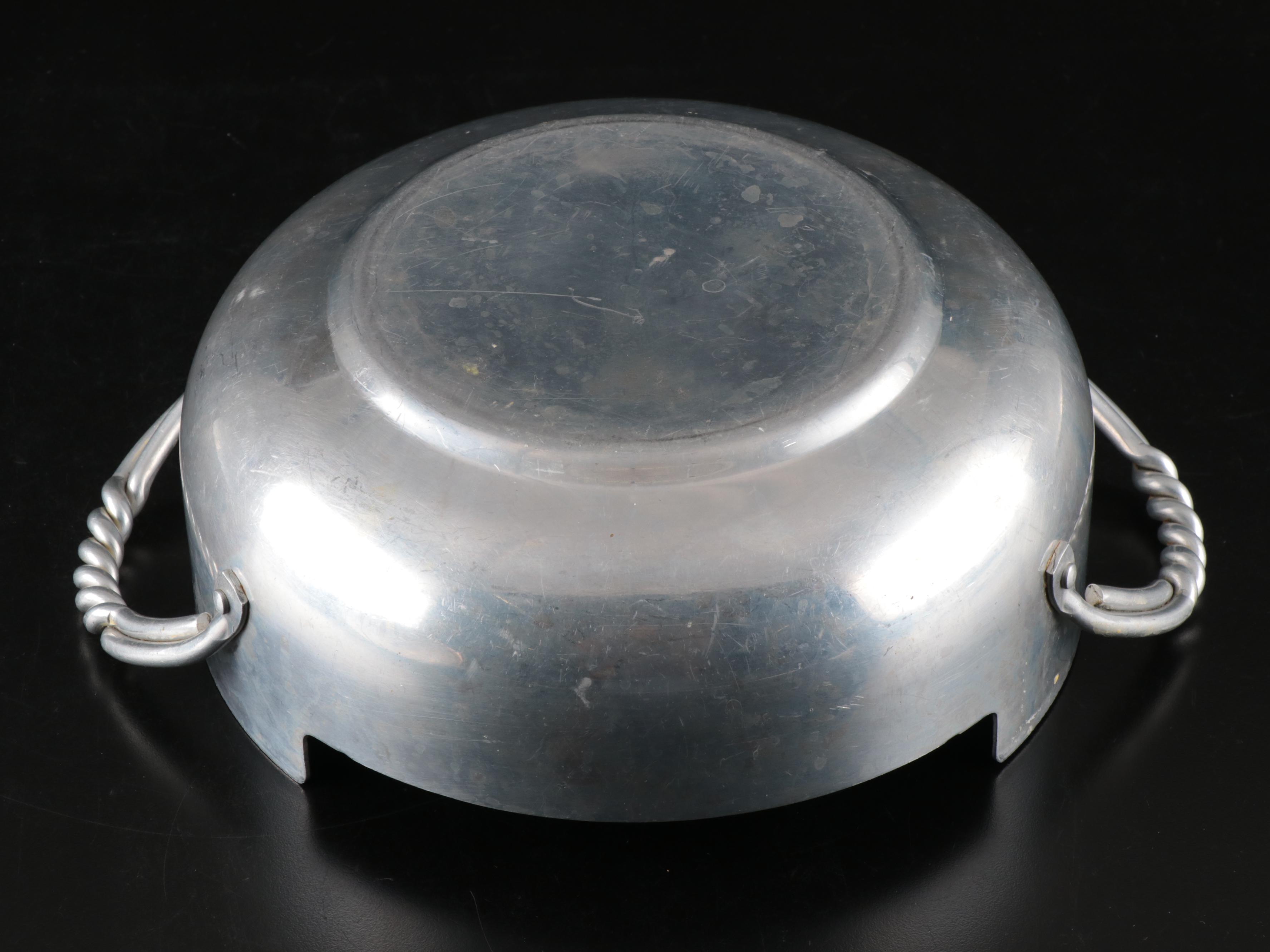 Nasco Italy Hammered Aluminum Bowl, Lidded Music Box and More Vintage Dishes