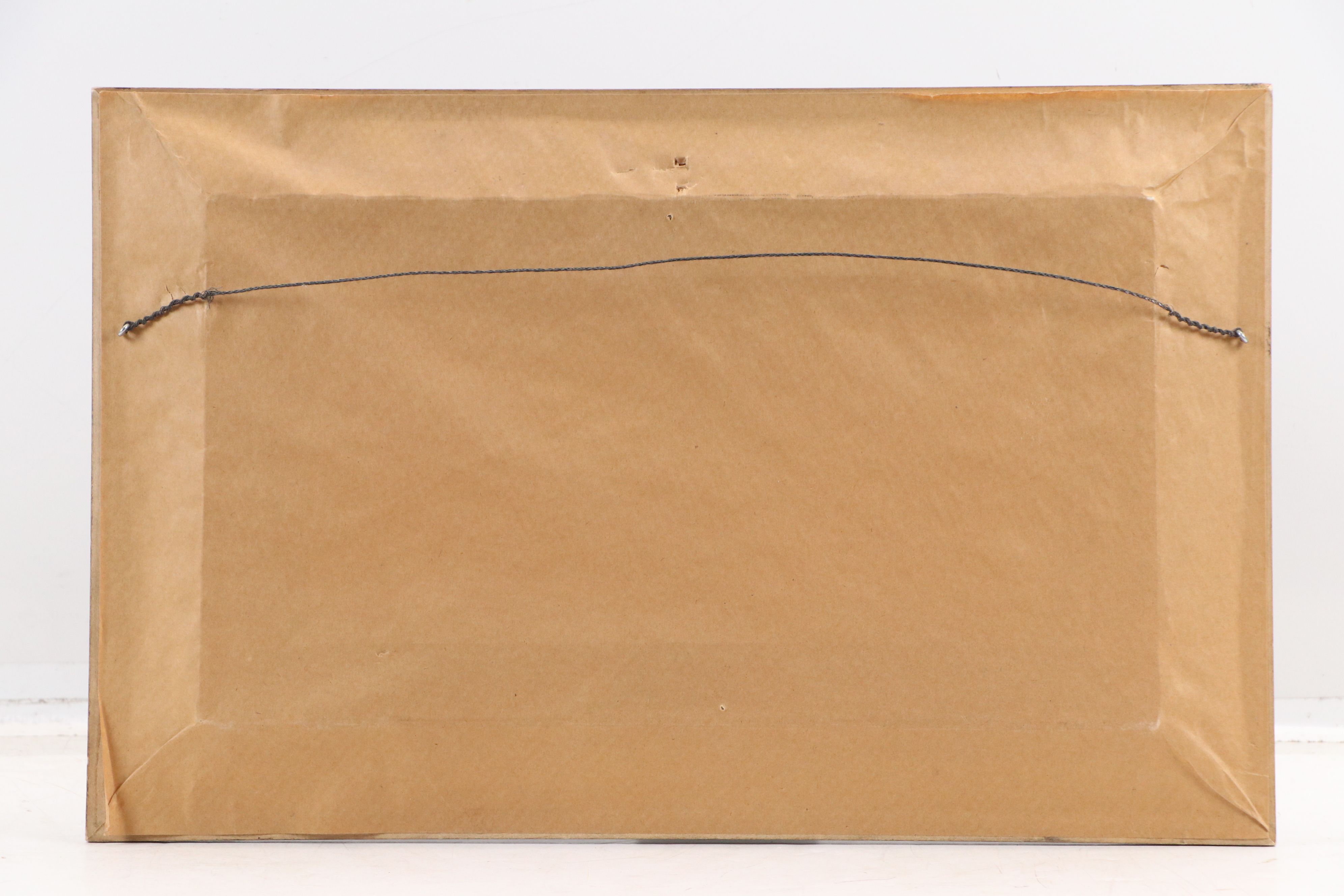 Still Life Oil Painting of Basket and Two Eggs, 21st Century