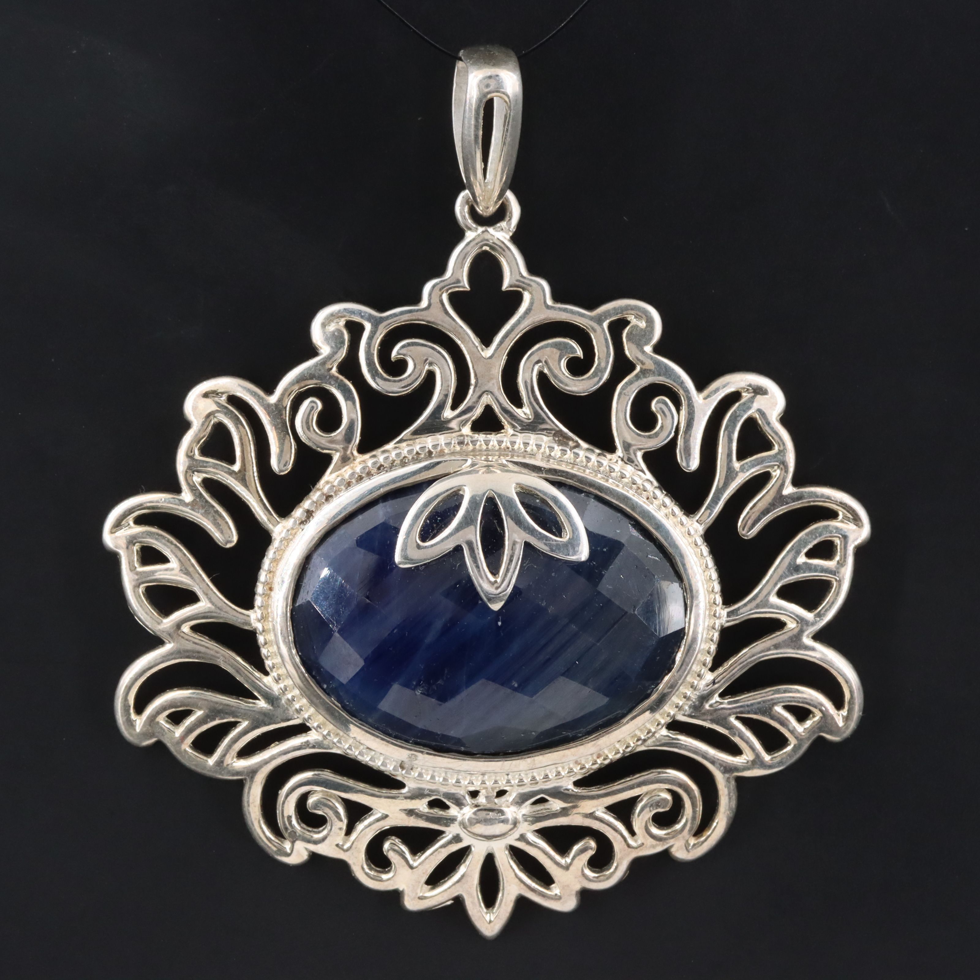 Sterling Sapphire Pendant