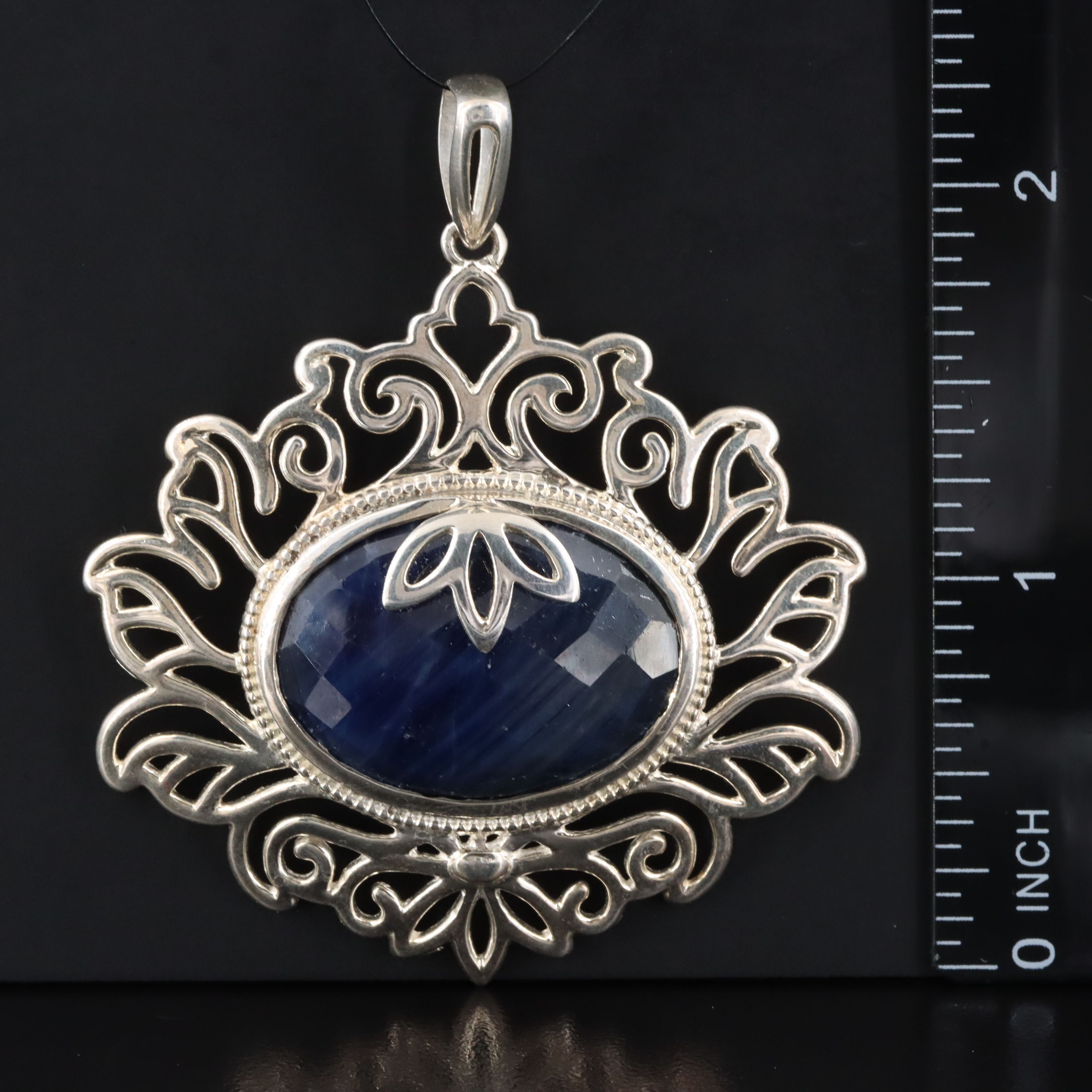 Sterling Sapphire Pendant