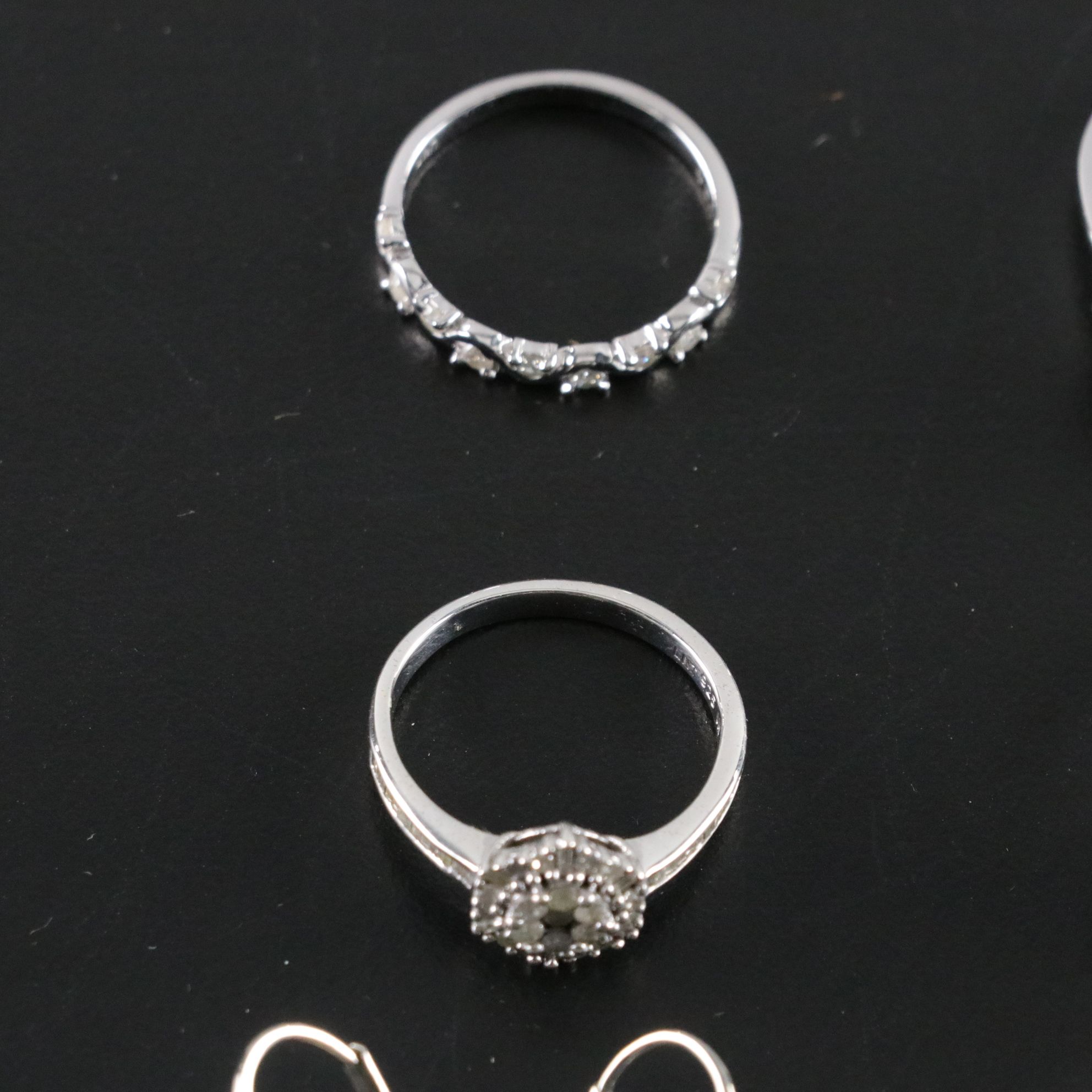 14 Assorted Sterling Silver Rings and Earrings