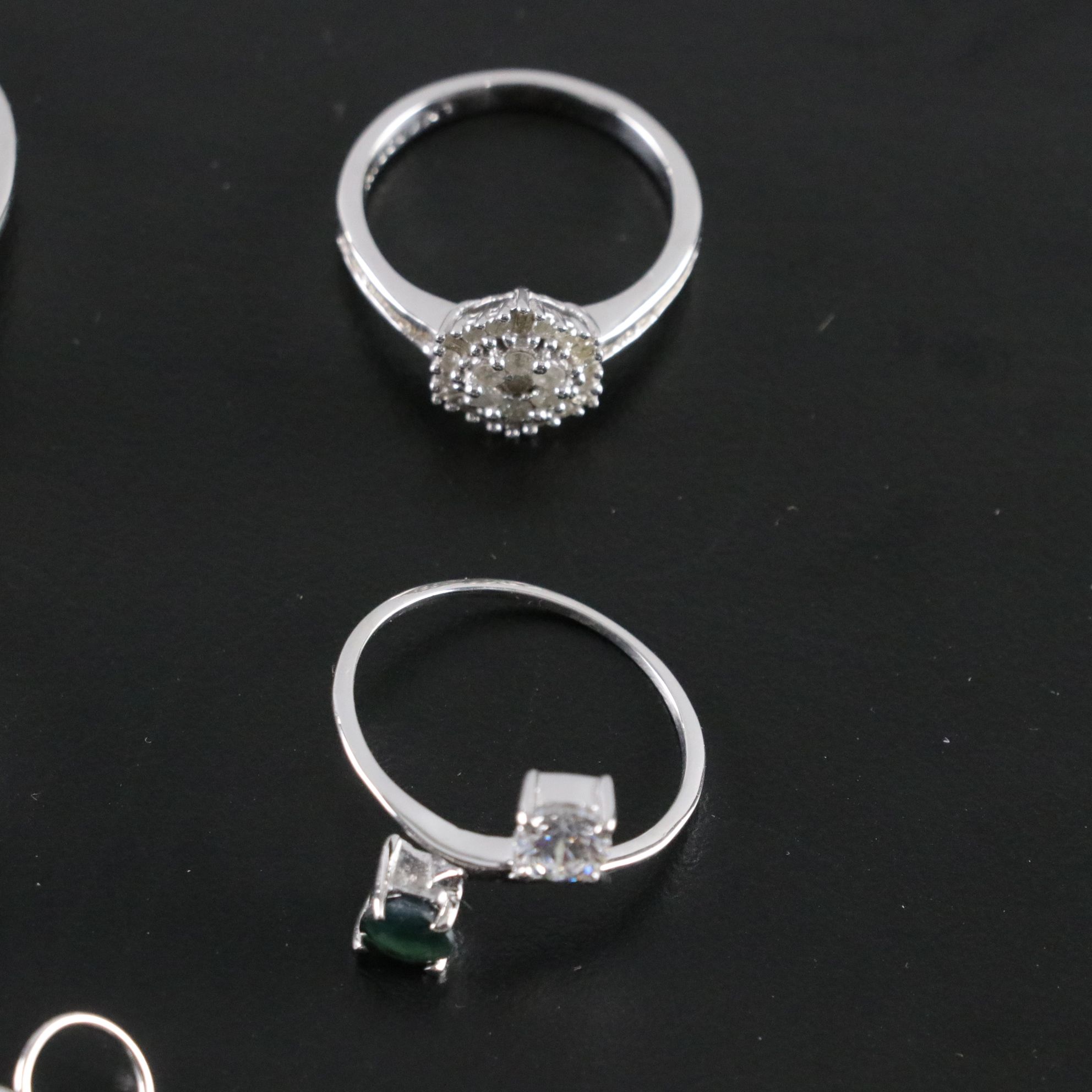 14 Assorted Sterling Silver Rings and Earrings