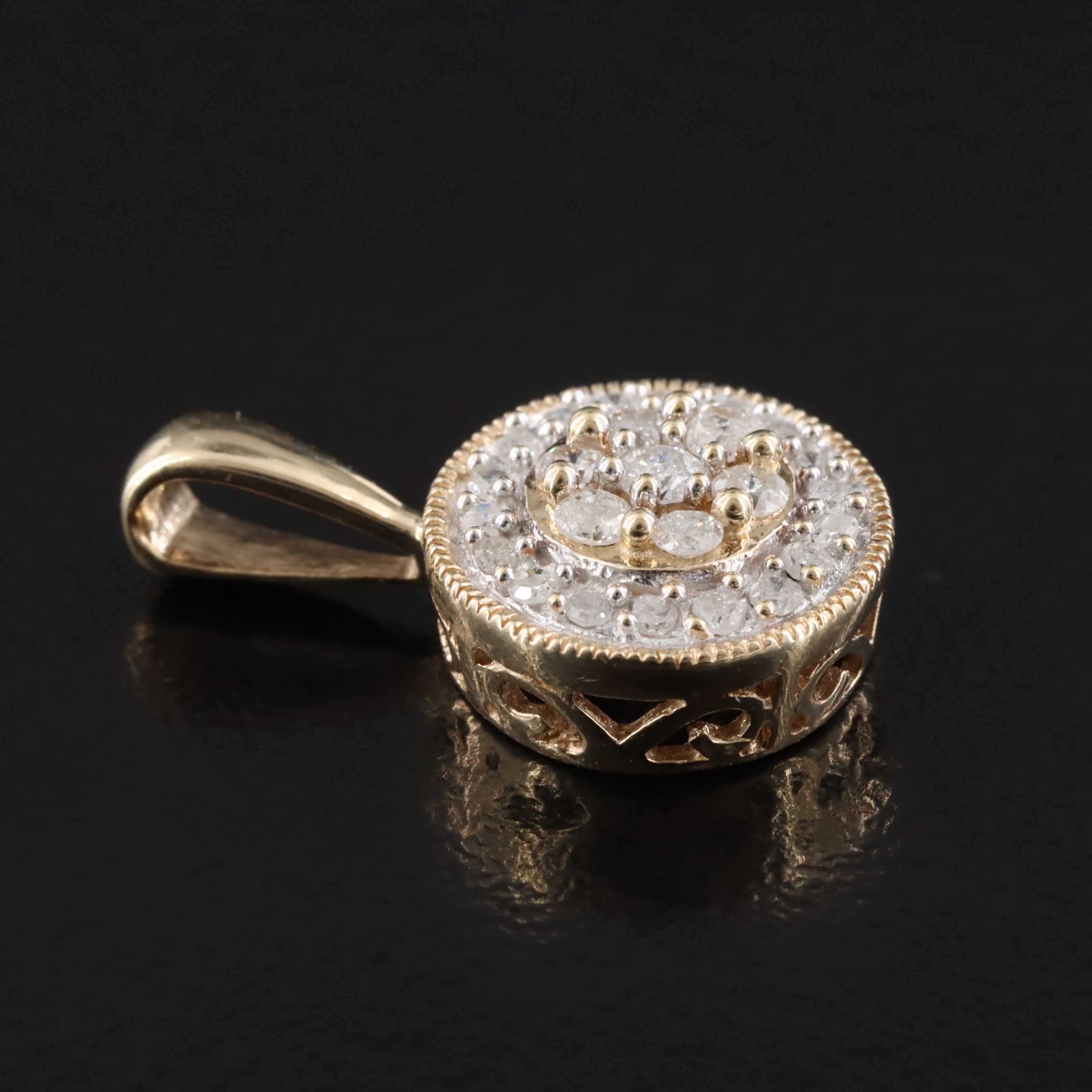 10K 0.25 CTW Diamond Pendant