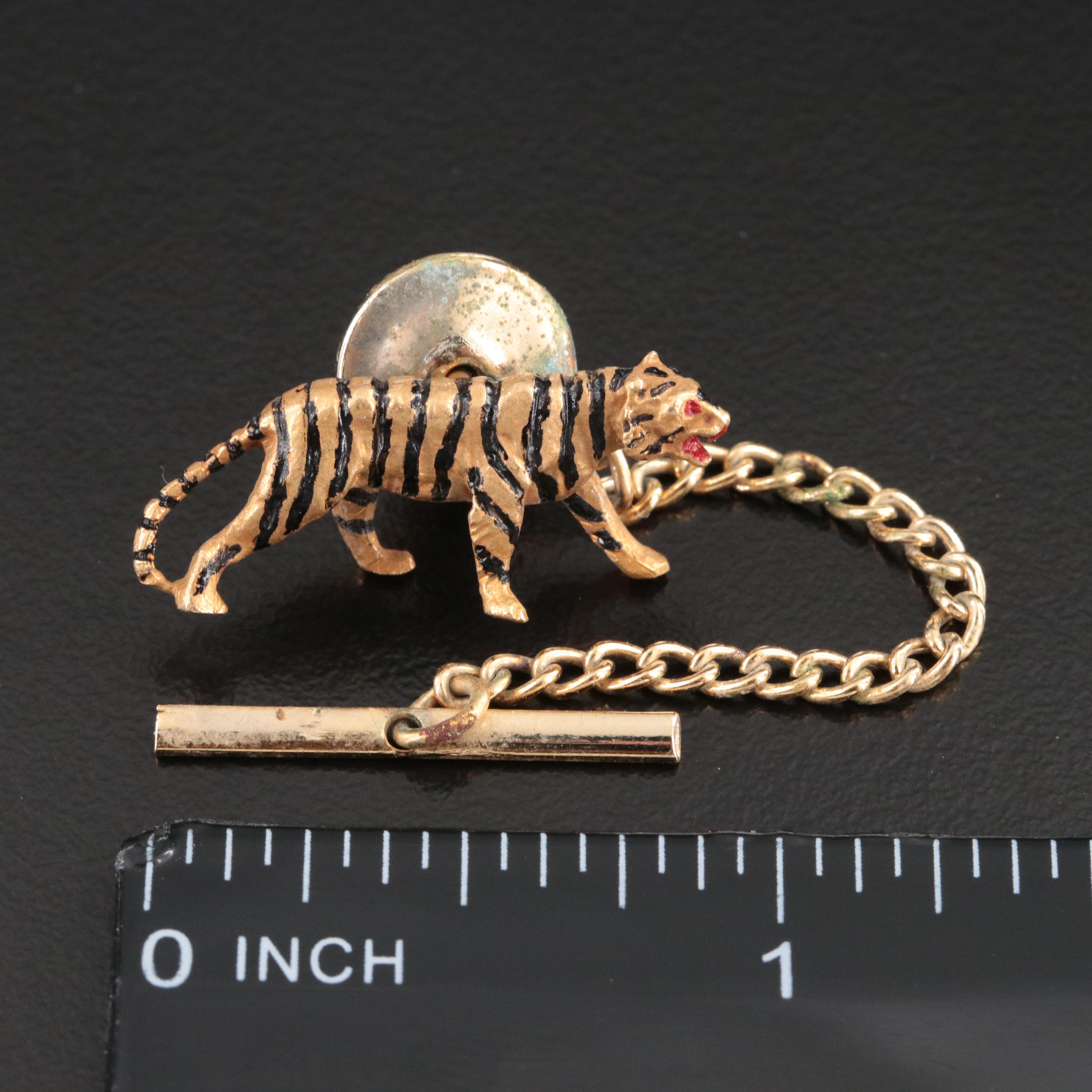 14K Tiger Tie Tack