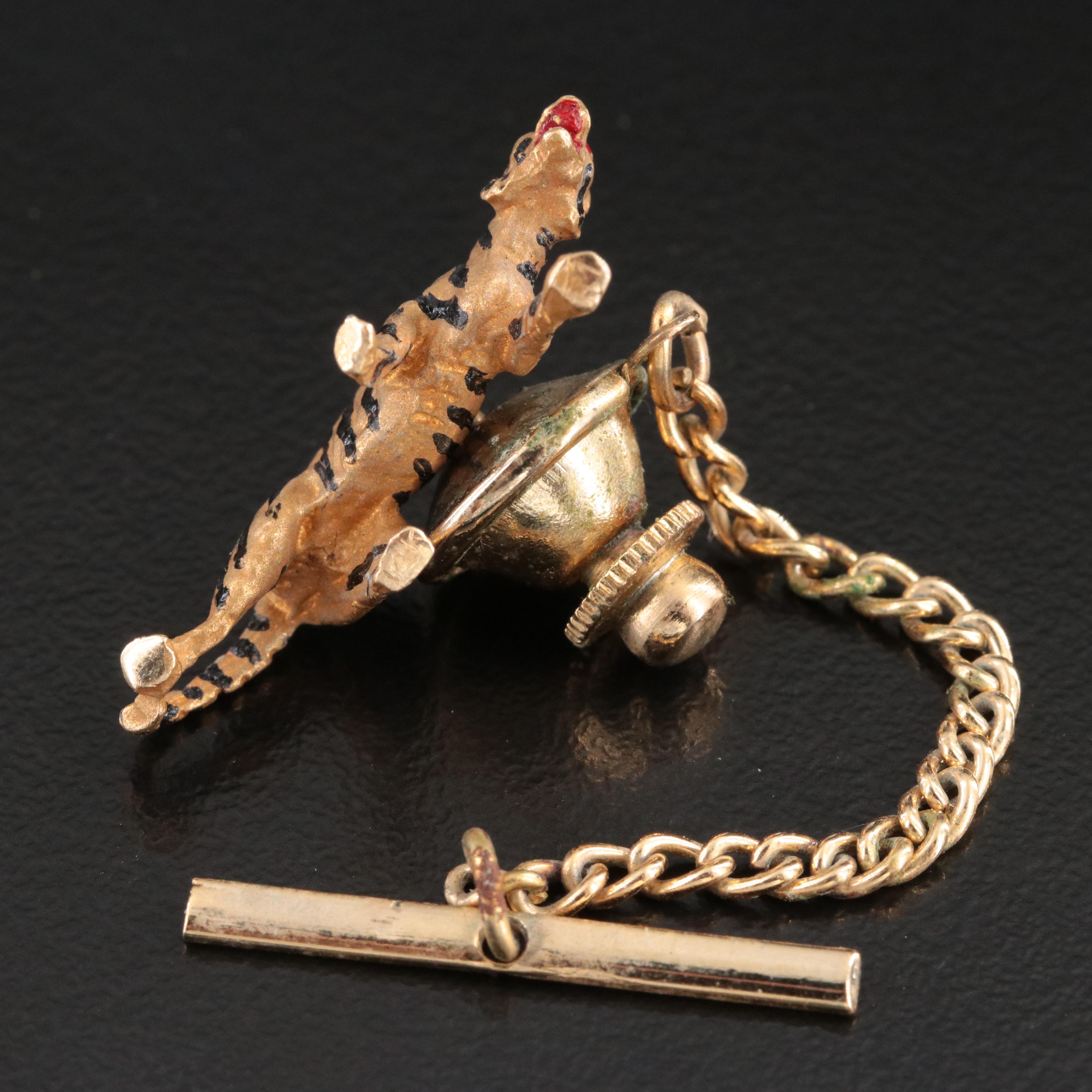 14K Tiger Tie Tack