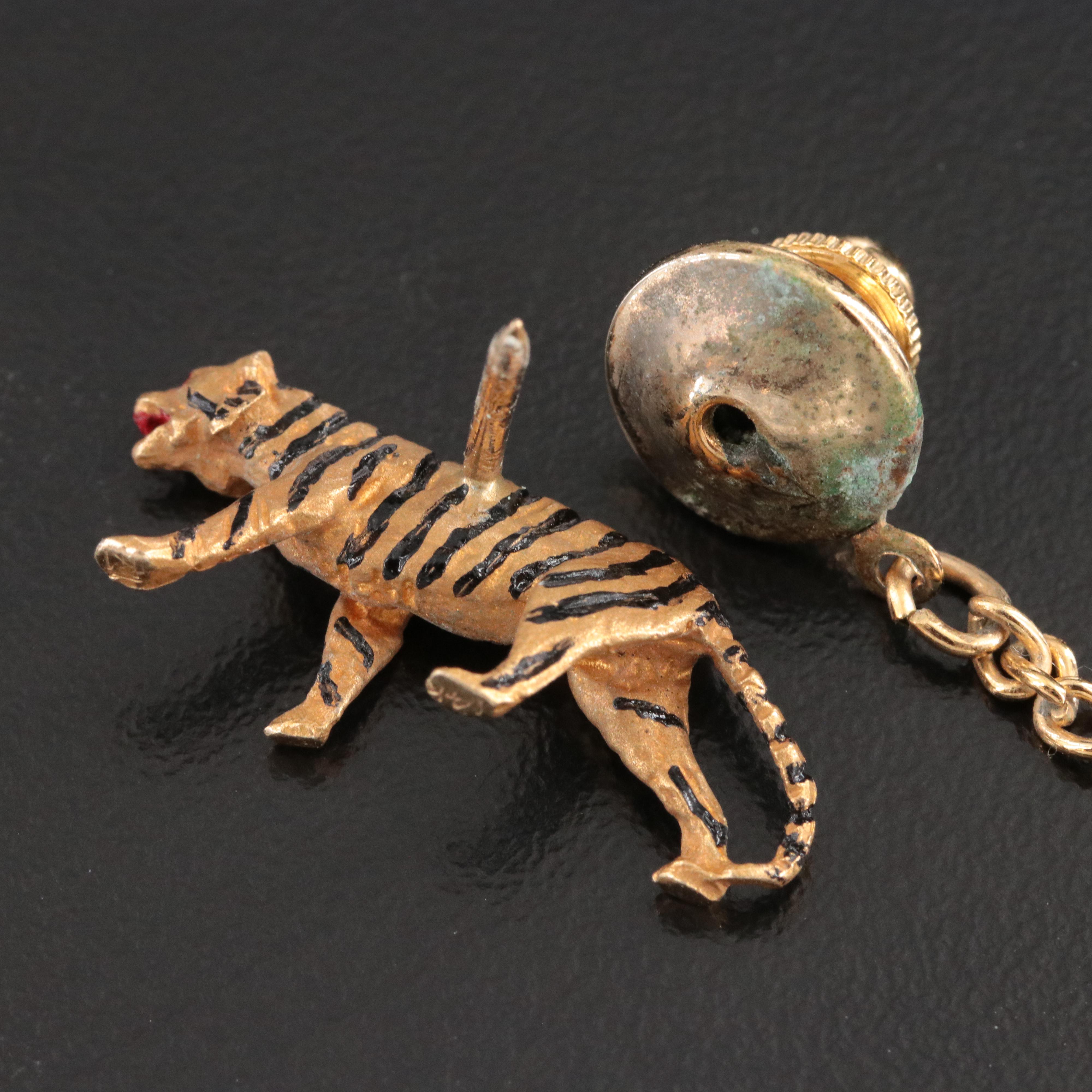 14K Tiger Tie Tack