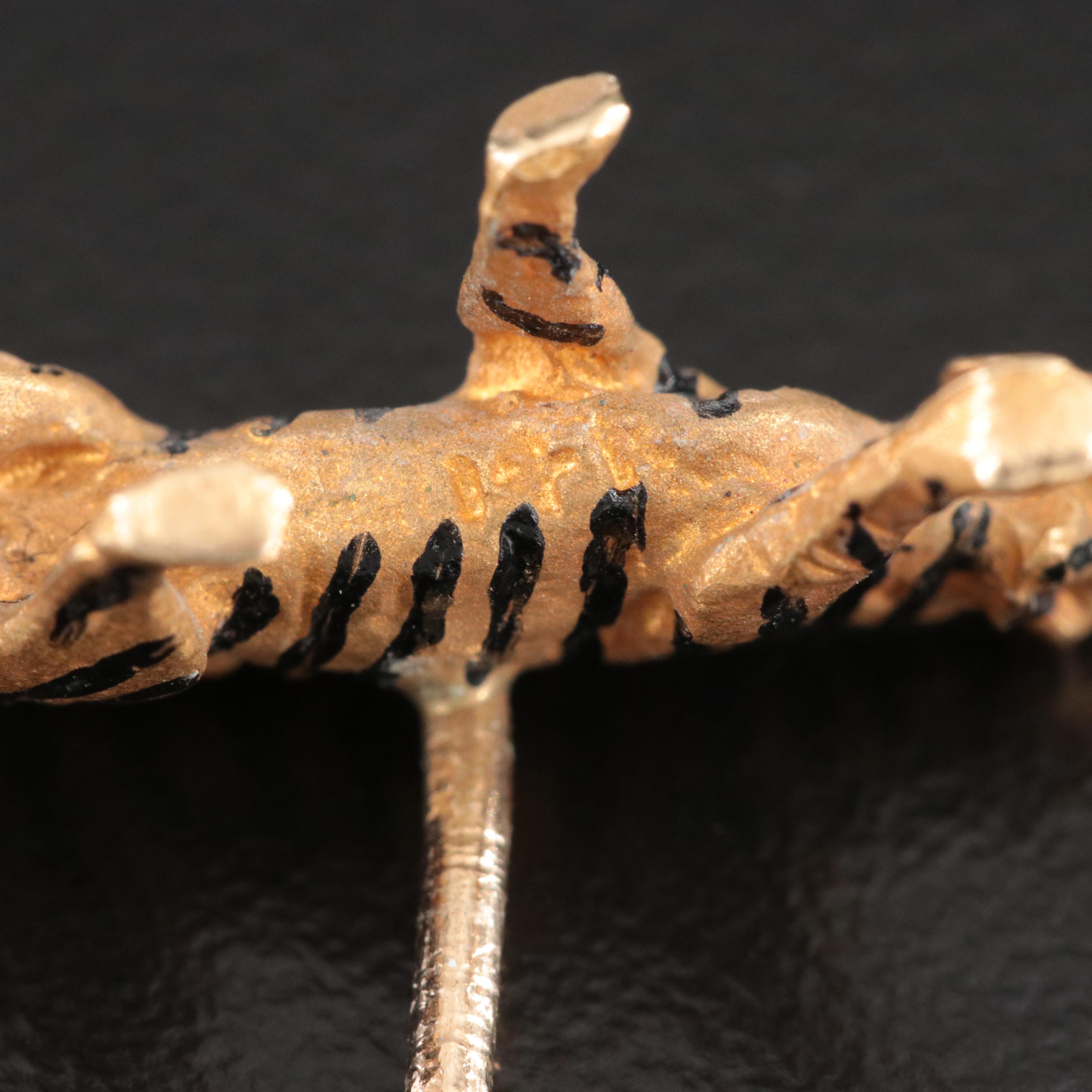 14K Tiger Tie Tack