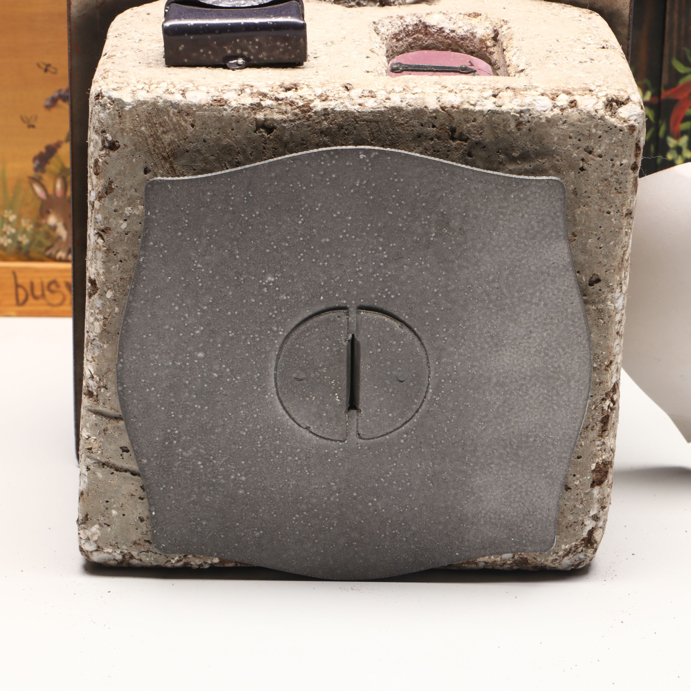 The Little White Barn Co. Stone with More Wood Birdhouses