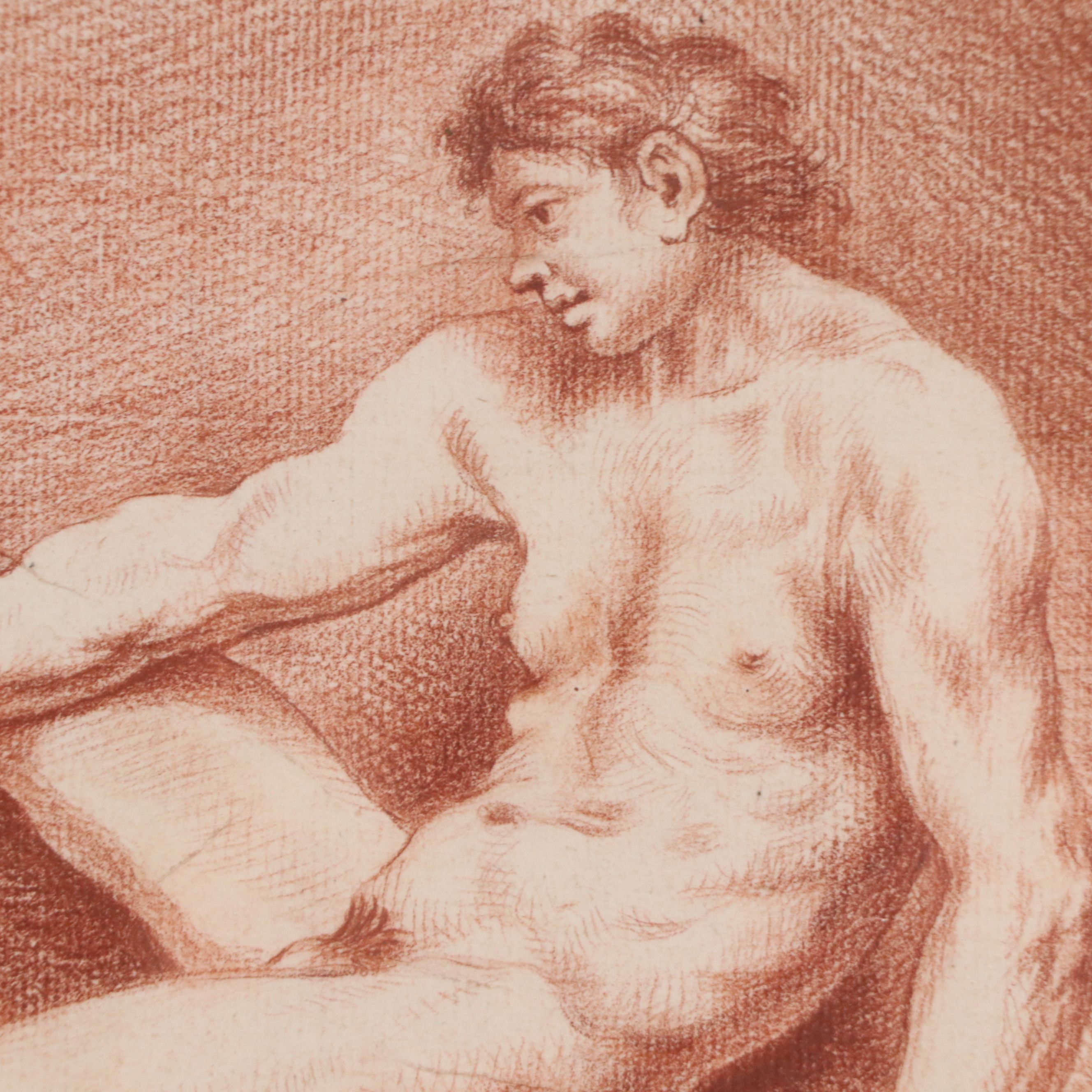 Male Nude Lithograph After René Legrand, Late 19th to 20th Century