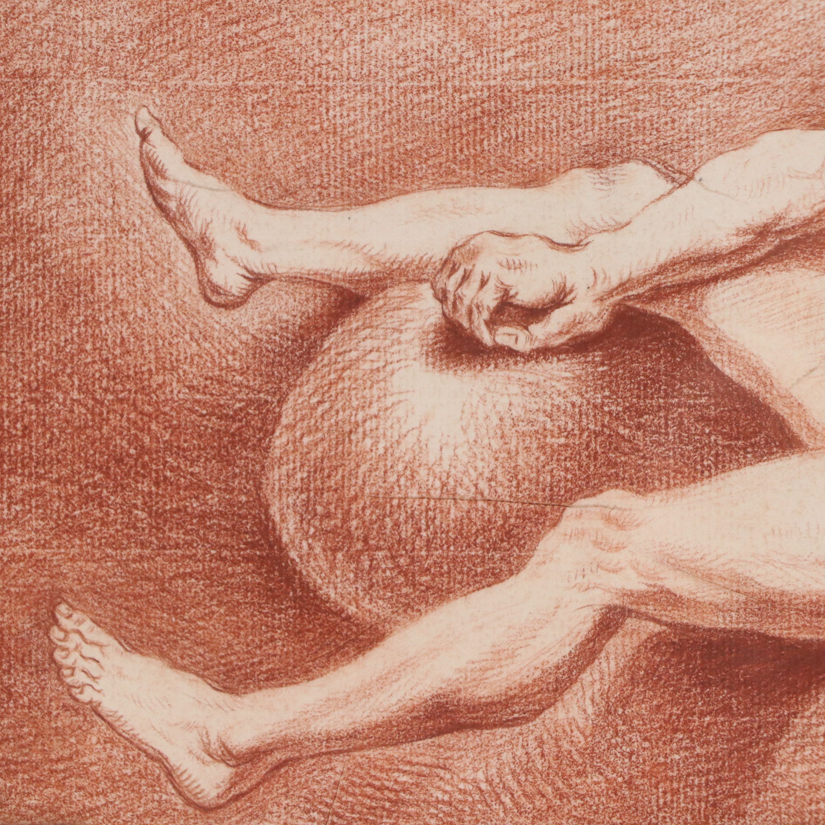 Male Nude Lithograph After René Legrand, Late 19th to 20th Century