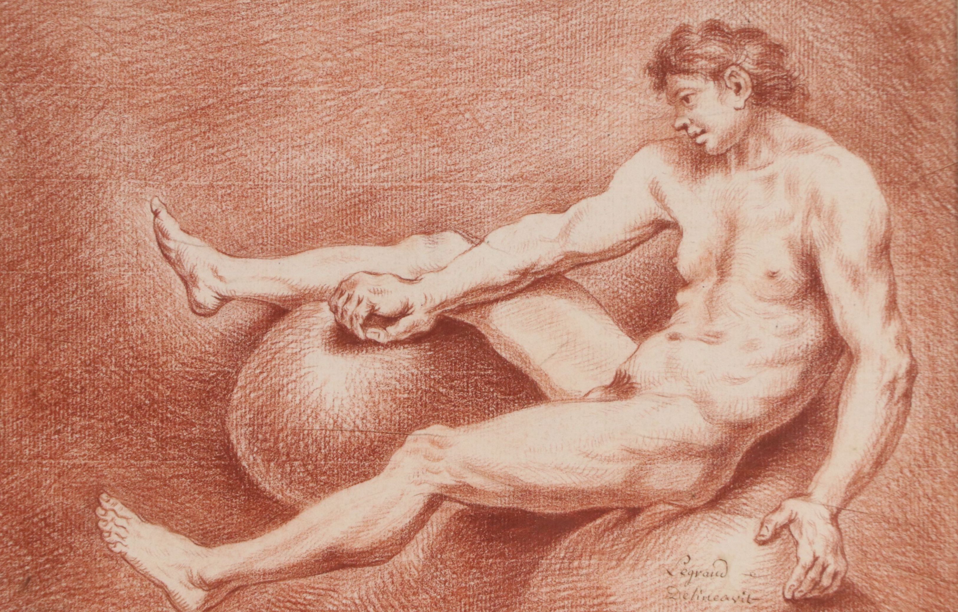 Male Nude Lithograph After René Legrand, Late 19th to 20th Century