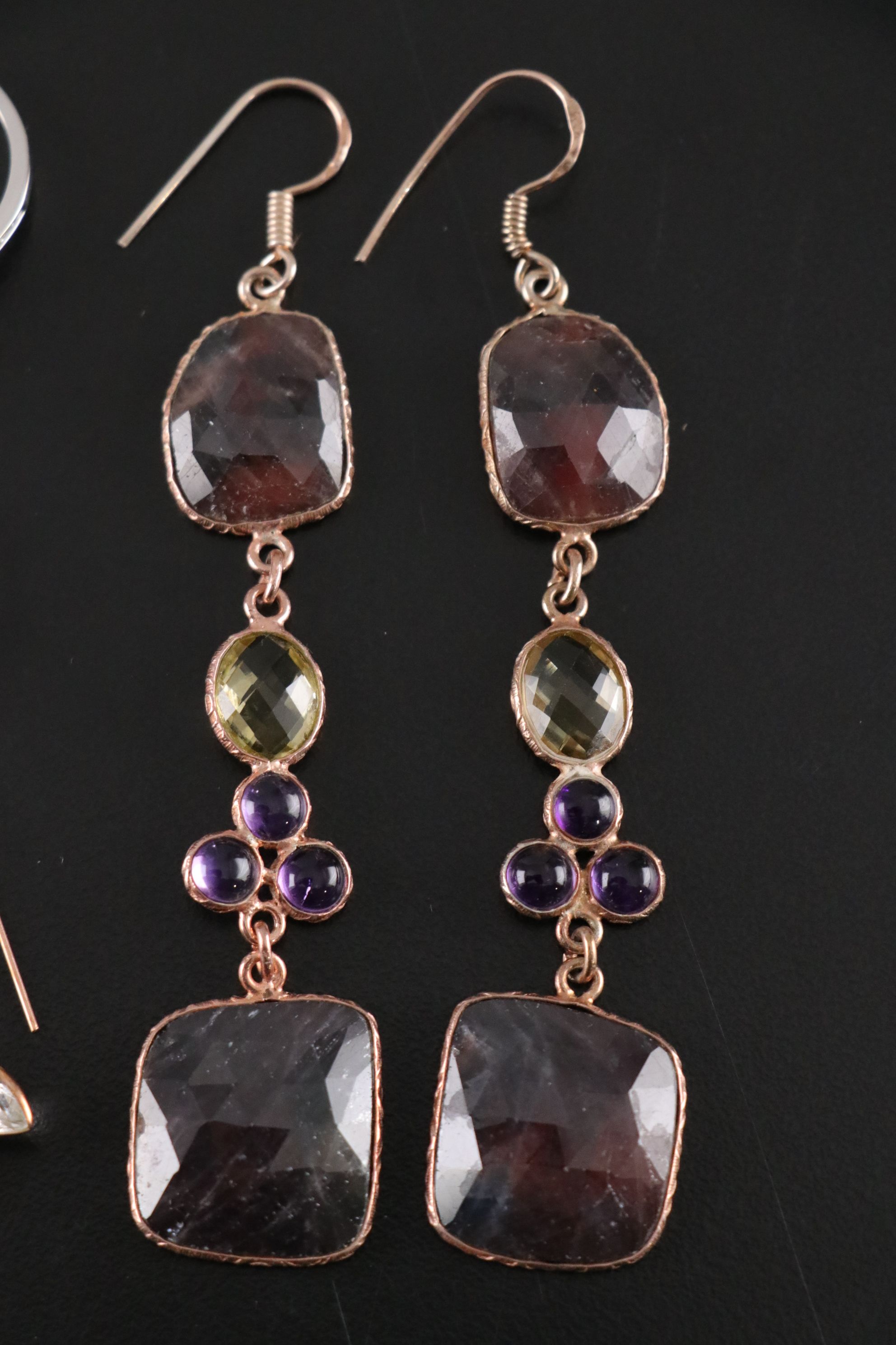 14 Assorted Sterling Silver Rings, Earrings and Necklace