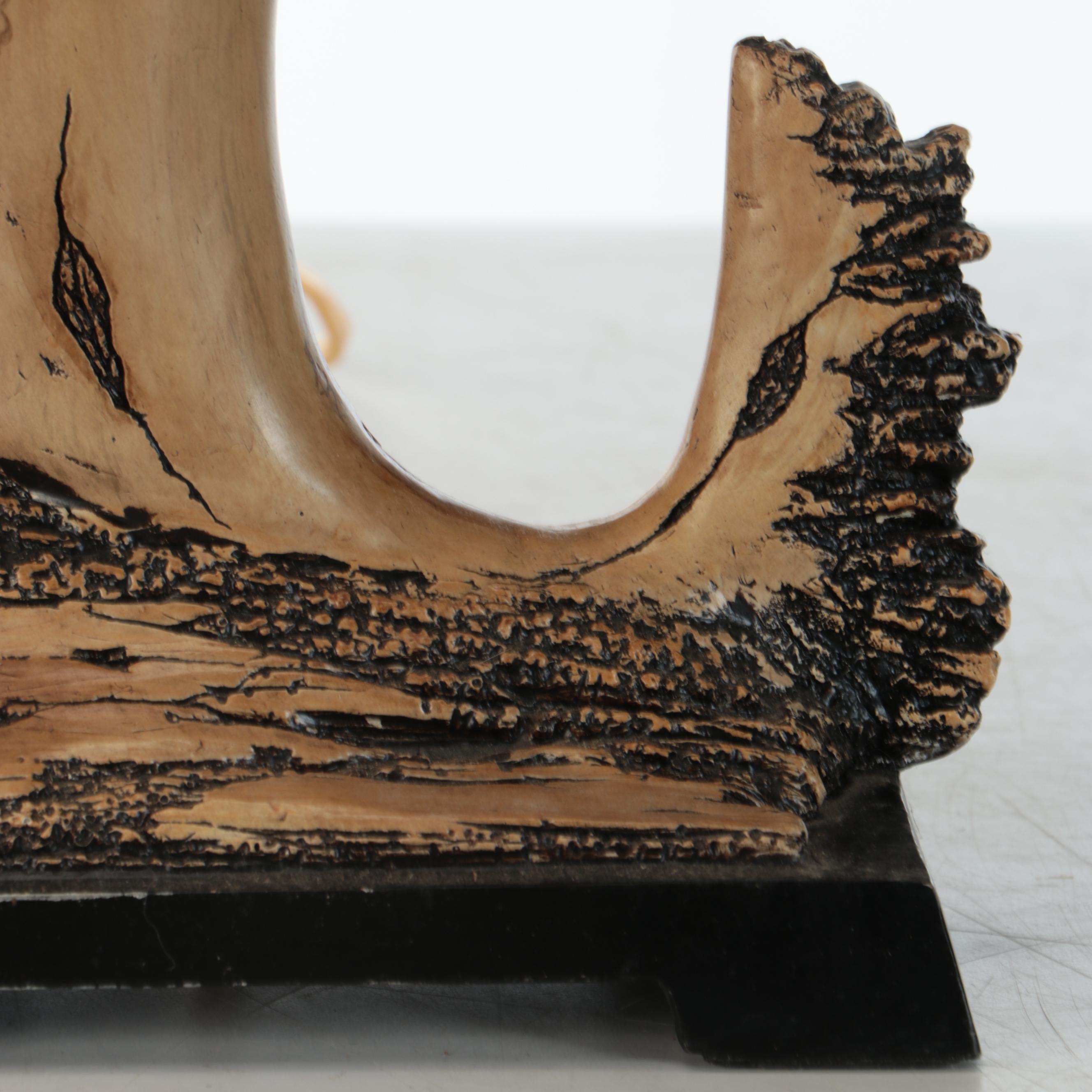 Figural Carved  Fish Table Lamp