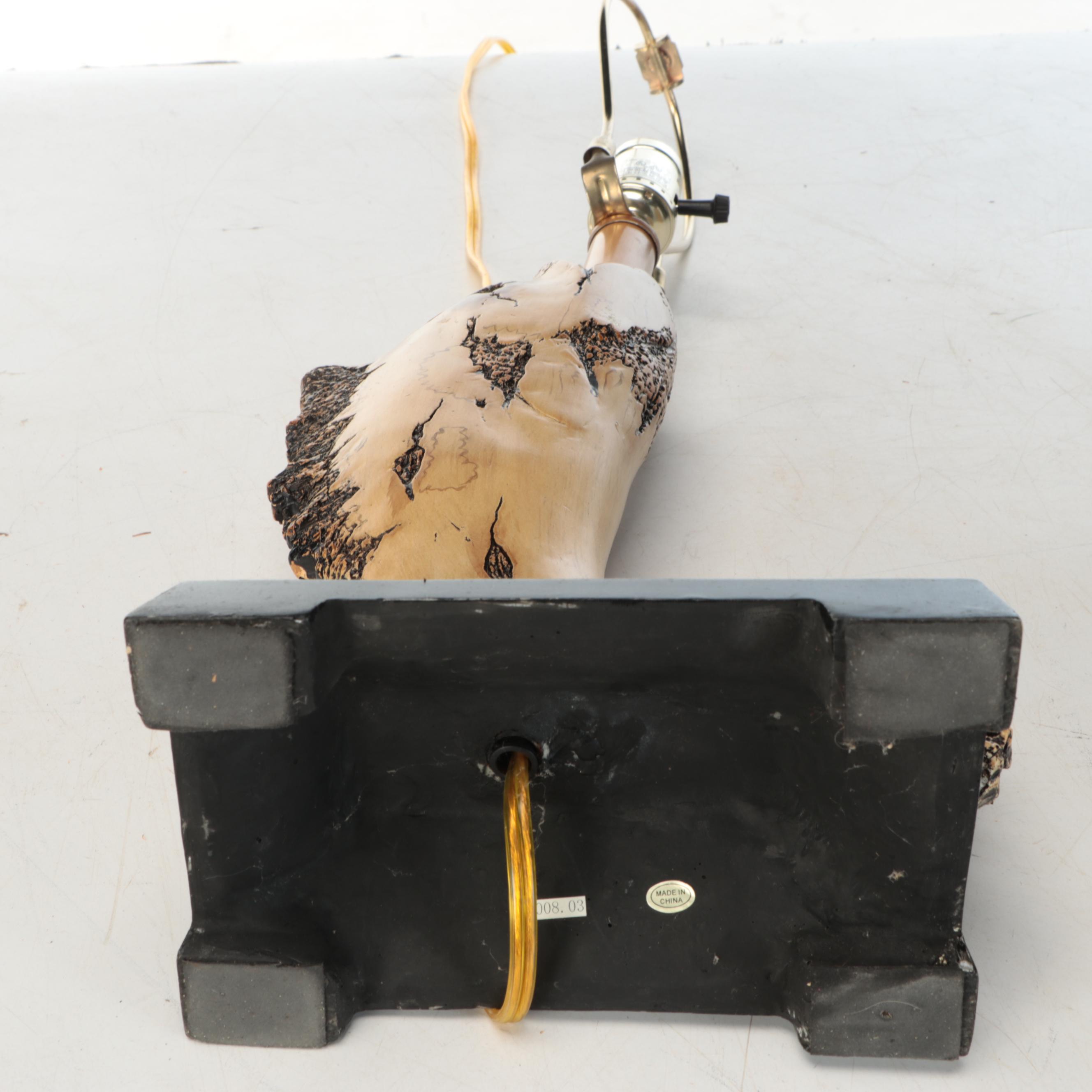 Figural Carved  Fish Table Lamp