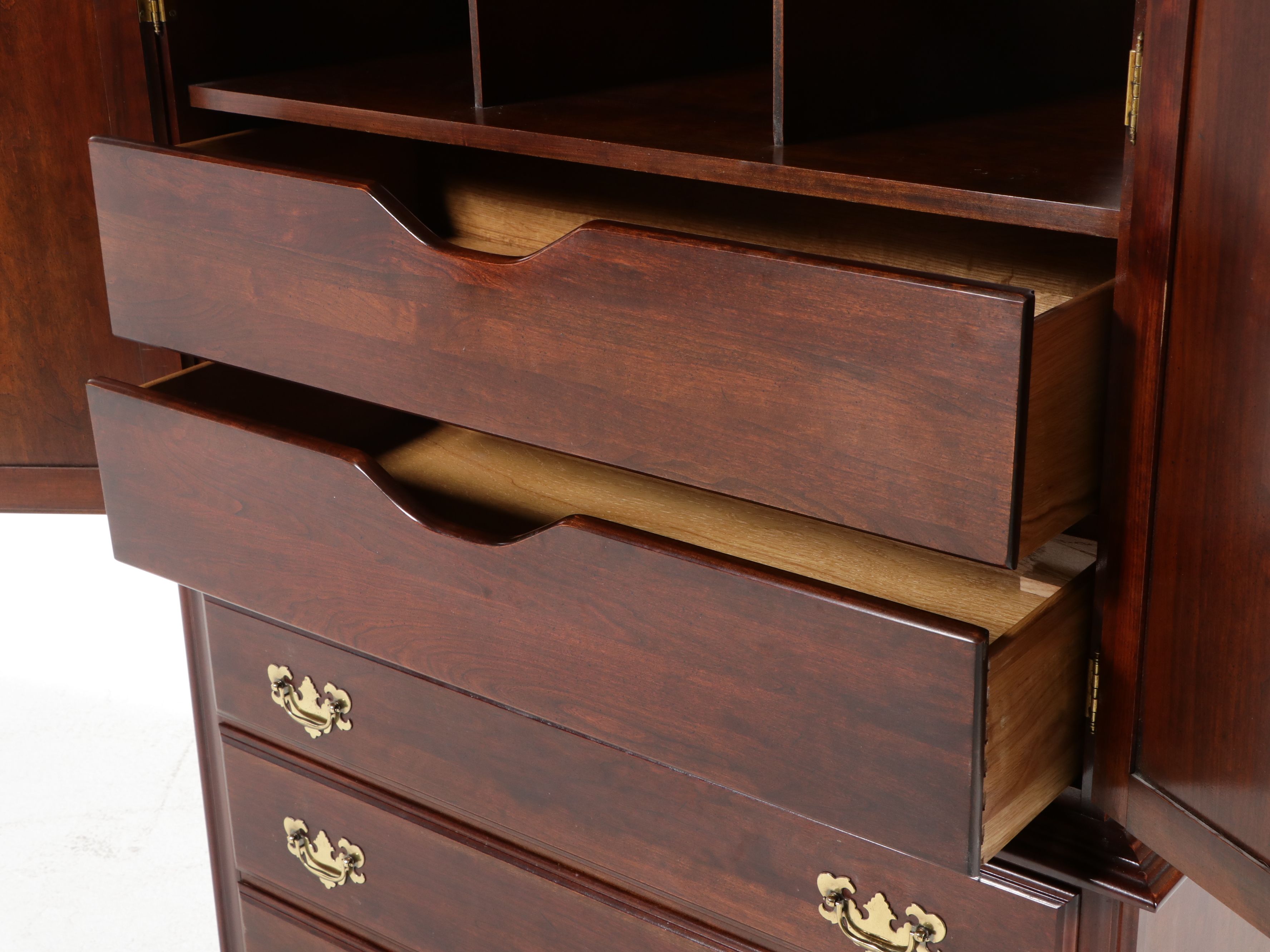 Chippendale Style Cherry Wardrobe