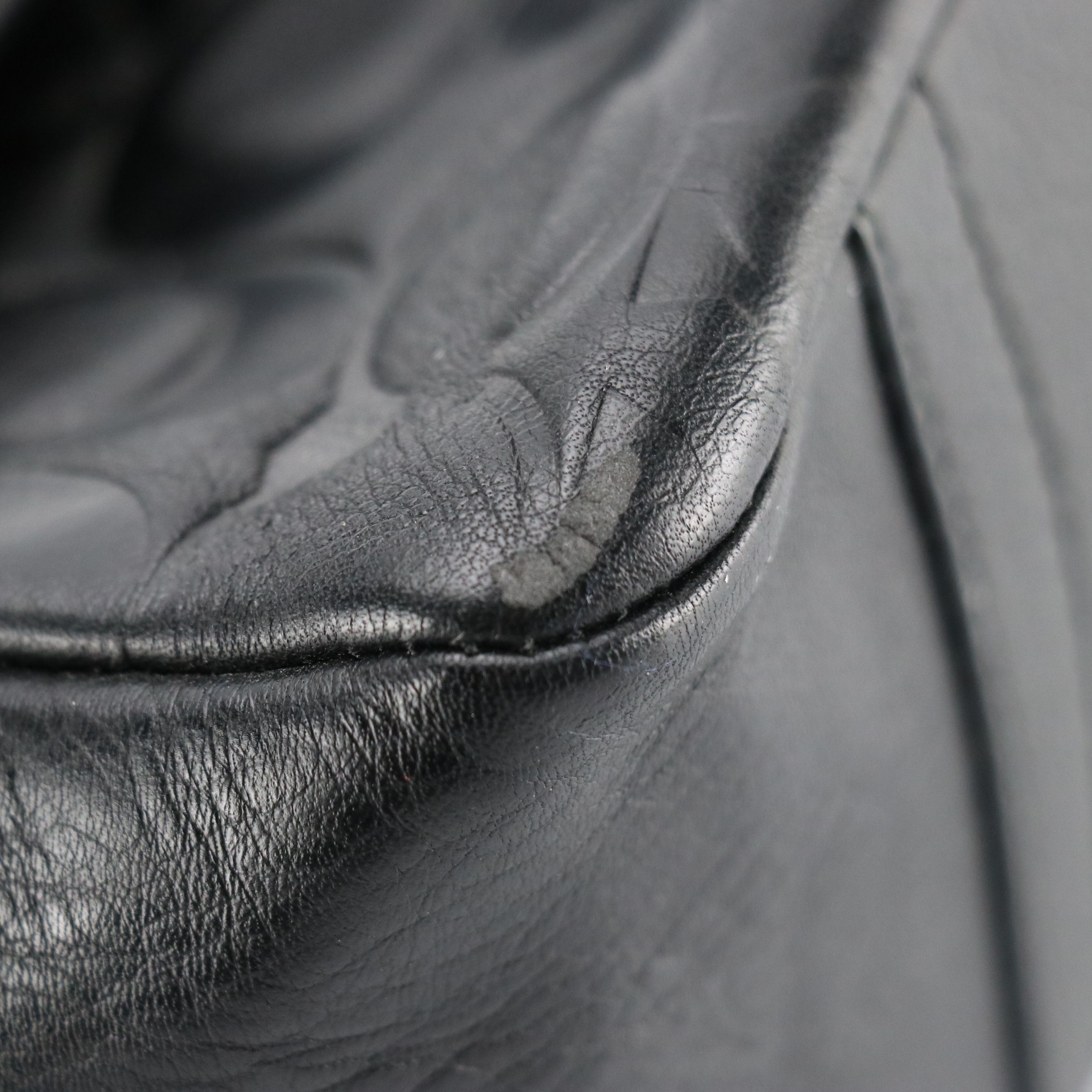 Coach Houston Map Messenger Bag in Black Signature C Embossed Calfskin Leather