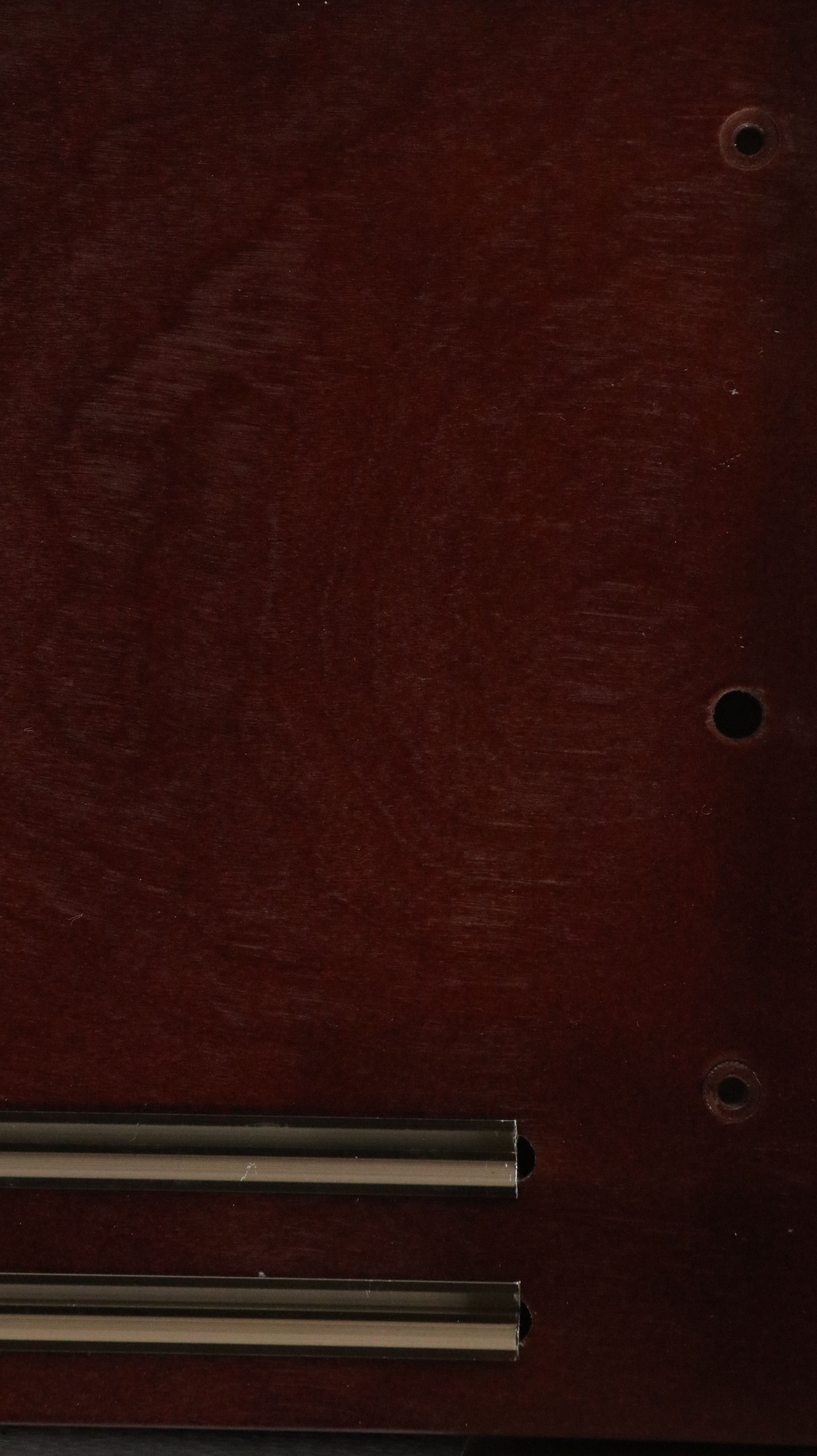 Hammacher Schlemmer "Aficionado's Walnut Finish Sliding Door" Media Cabinet