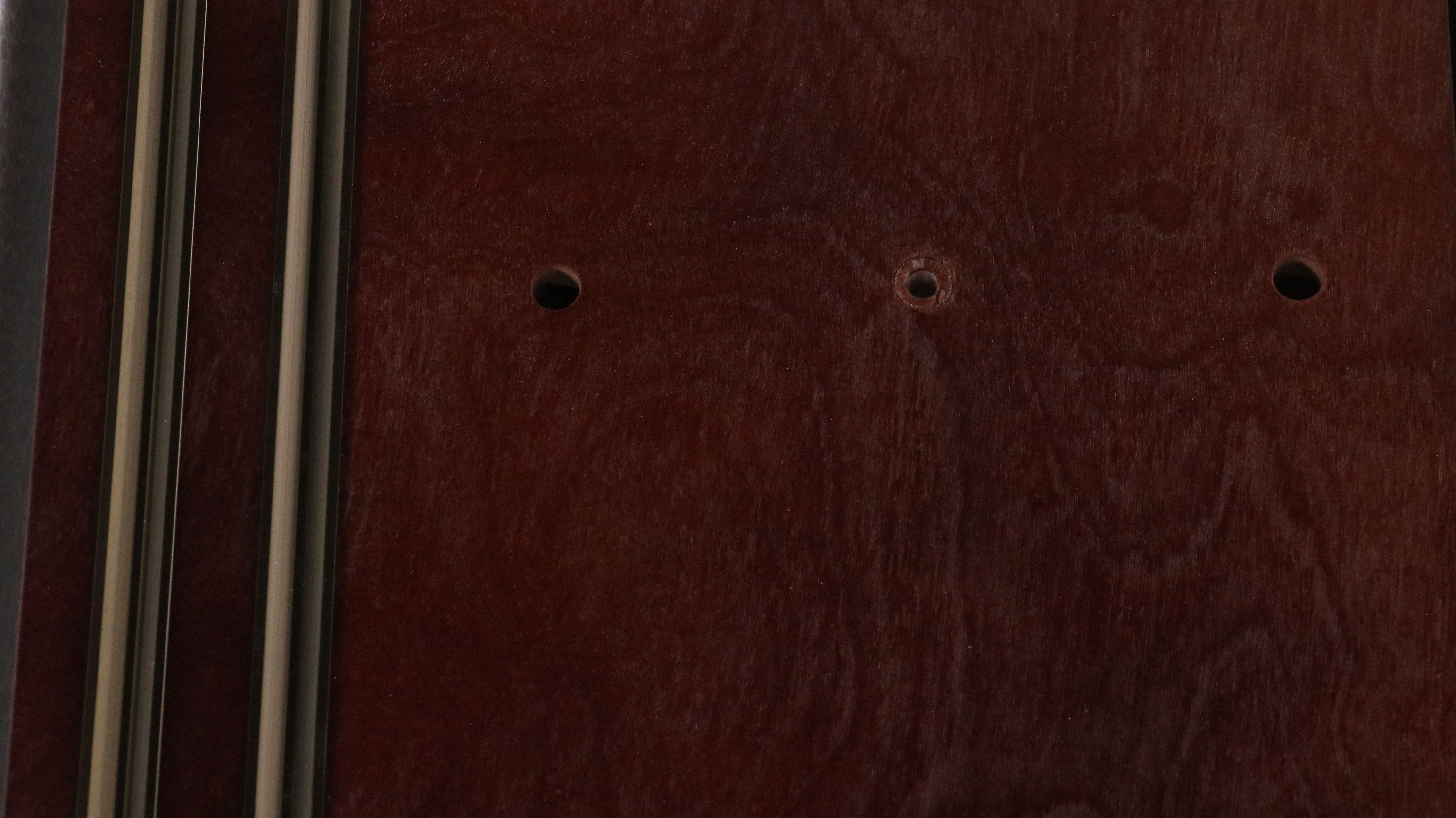 Hammacher Schlemmer "Aficionado's Walnut Finish Sliding Door" Media Cabinet