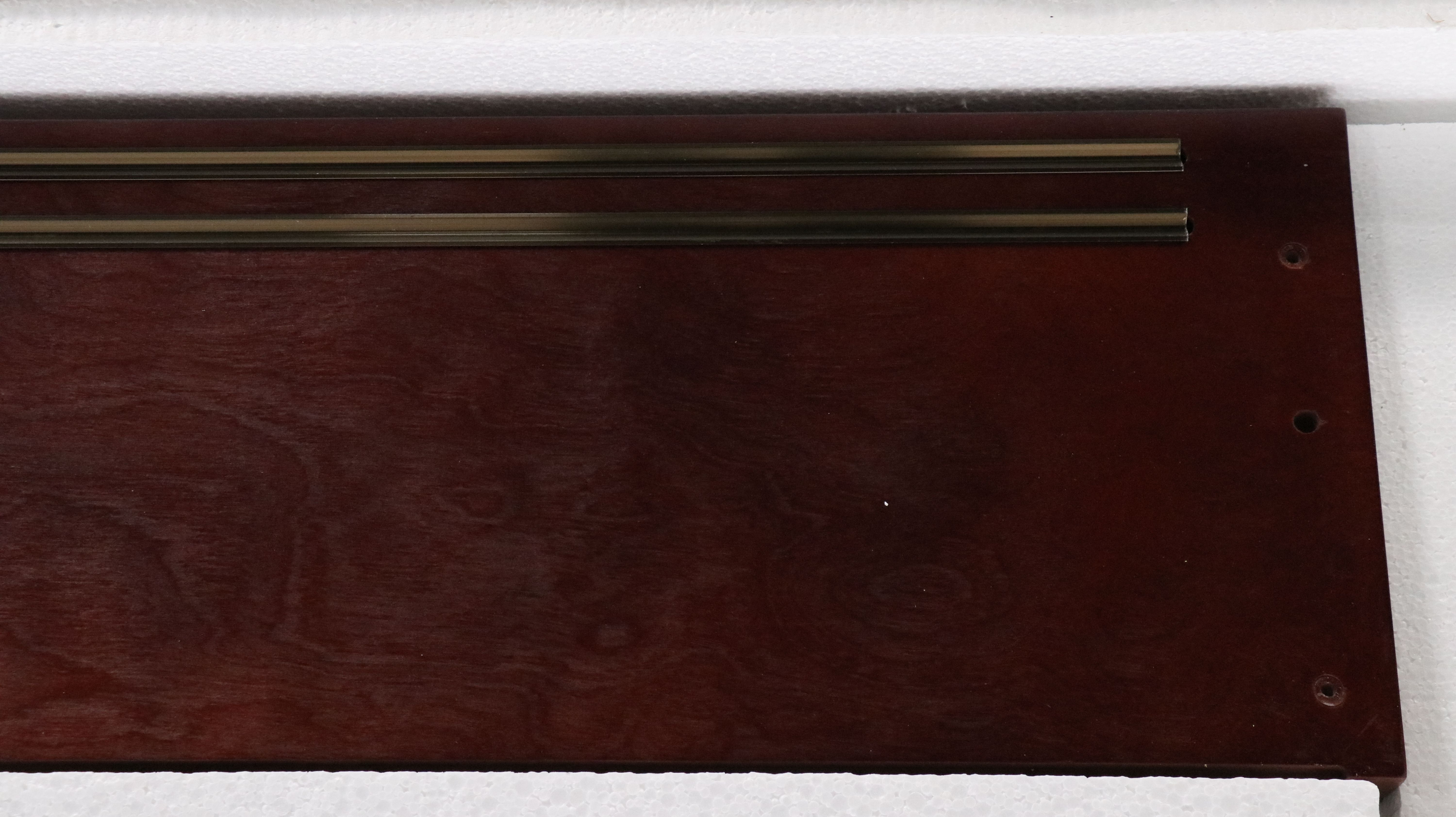 Hammacher Schlemmer "Aficionado's Walnut Finish Sliding Door" Media Cabinet