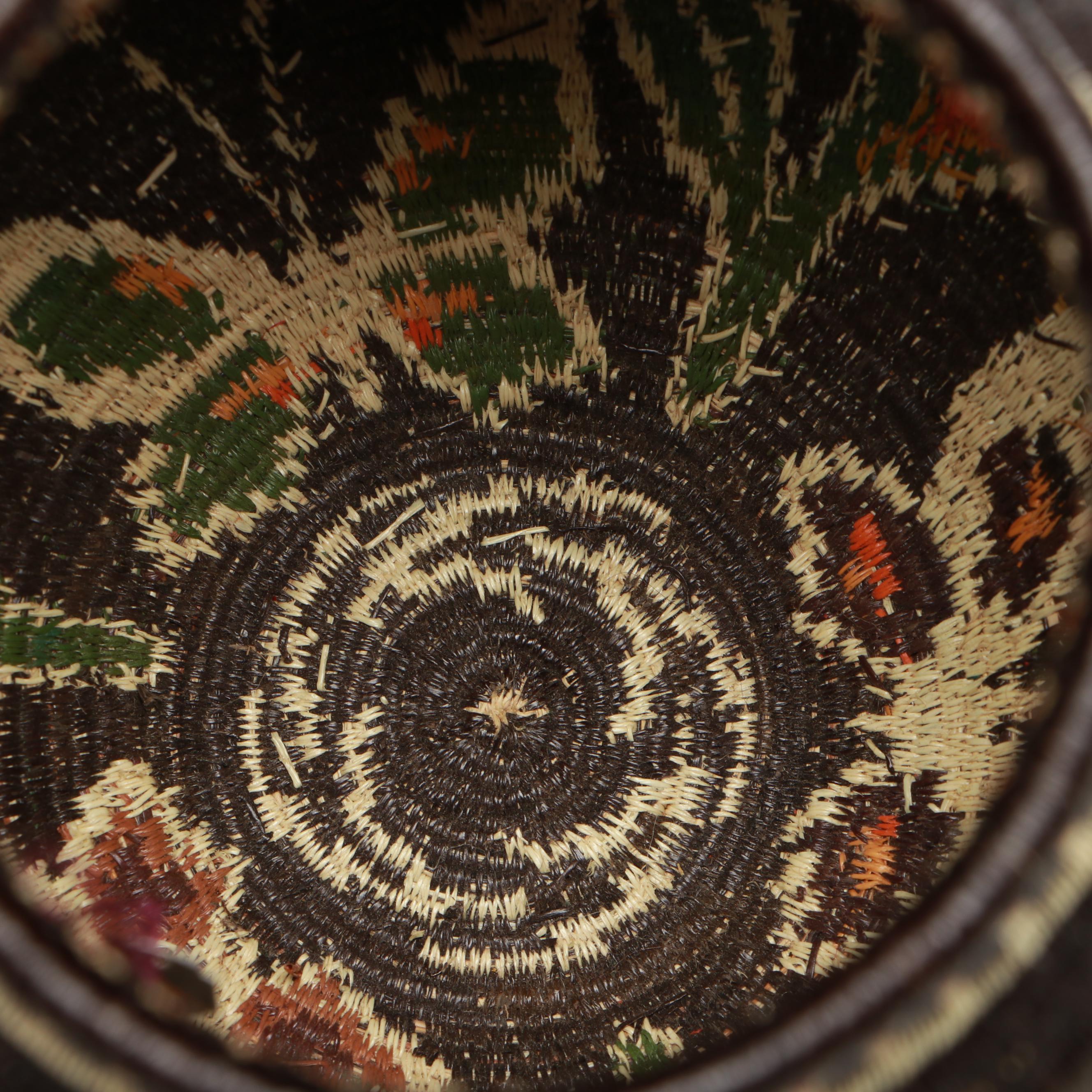 Daisy Membora Panamanian Emberá-Wounaan Handwoven  Palm Fiber Basket