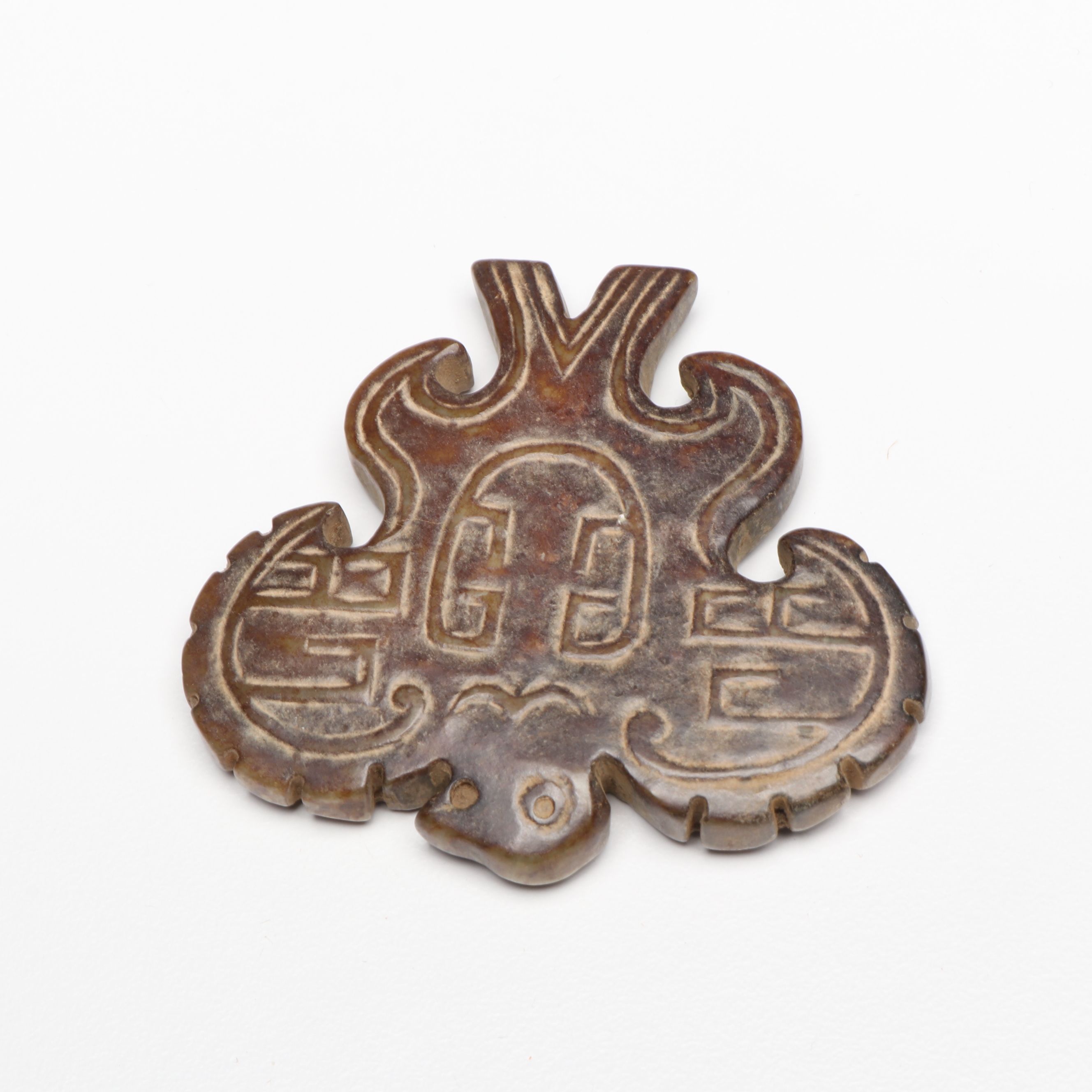 Chinese Carved Serpentine Pendants and Gorgets