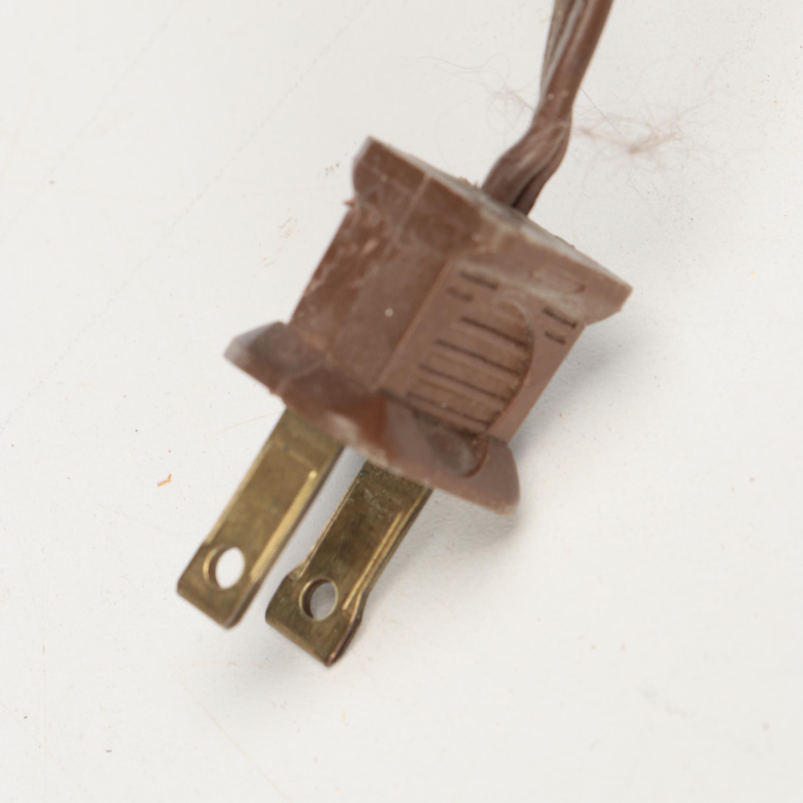 Pair of Maroon Glazed Round Table Lamps