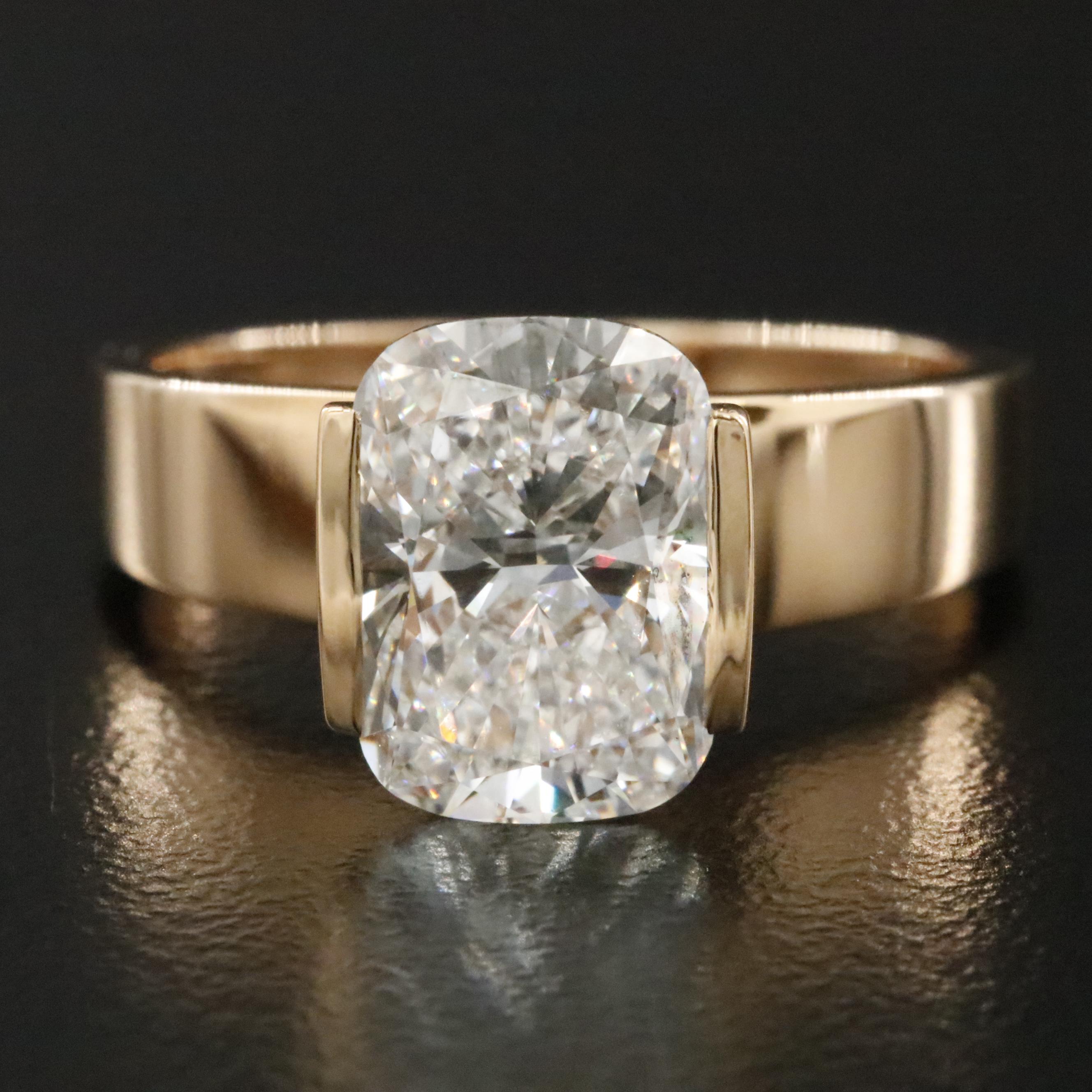 18K 3.08 CTW Lab Grown Diamond Ring with IGI Report